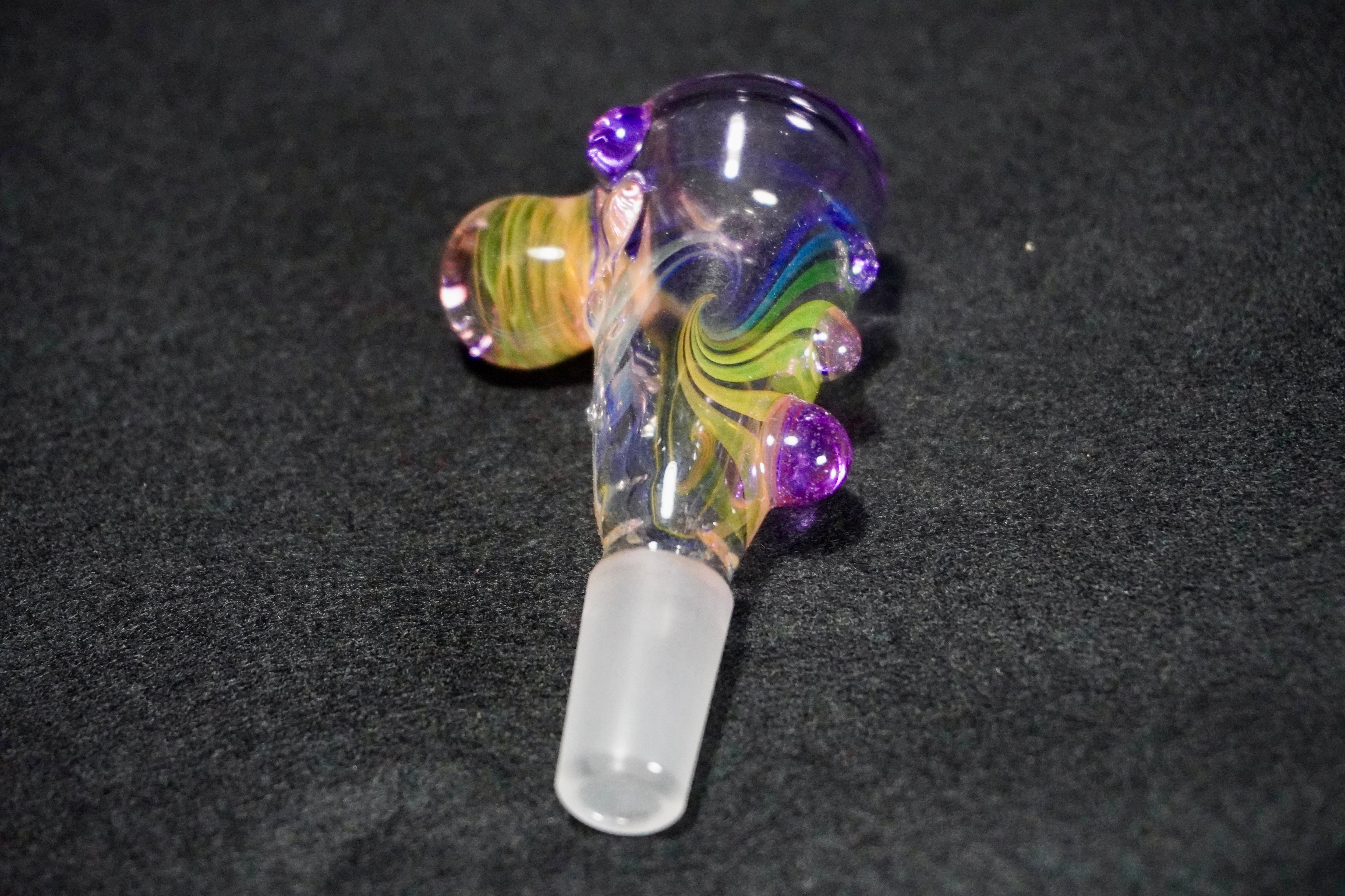 B$ Glass Purple 14mm Sawbucks Slide