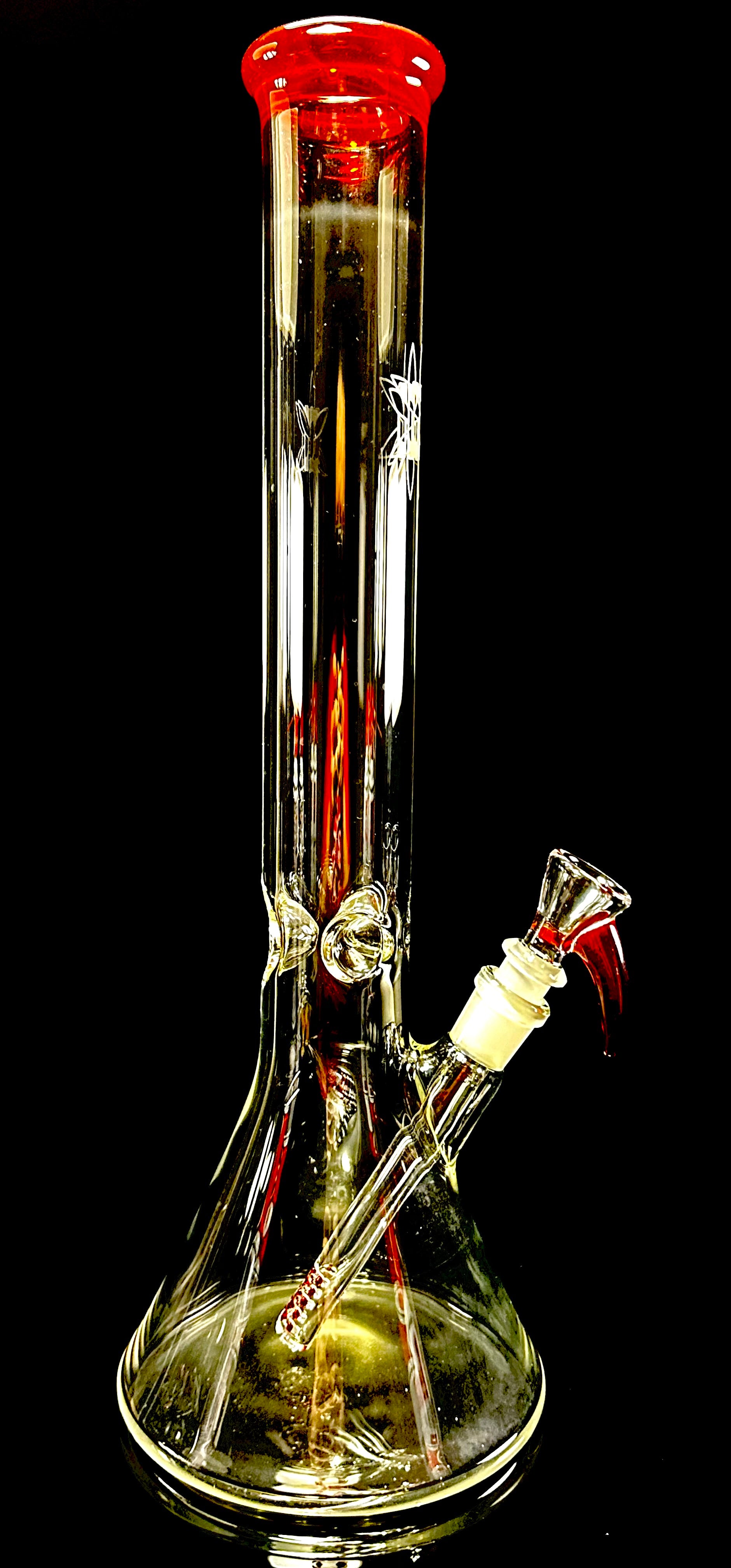 ILL Glass Elvis Red 17.5" Beaker