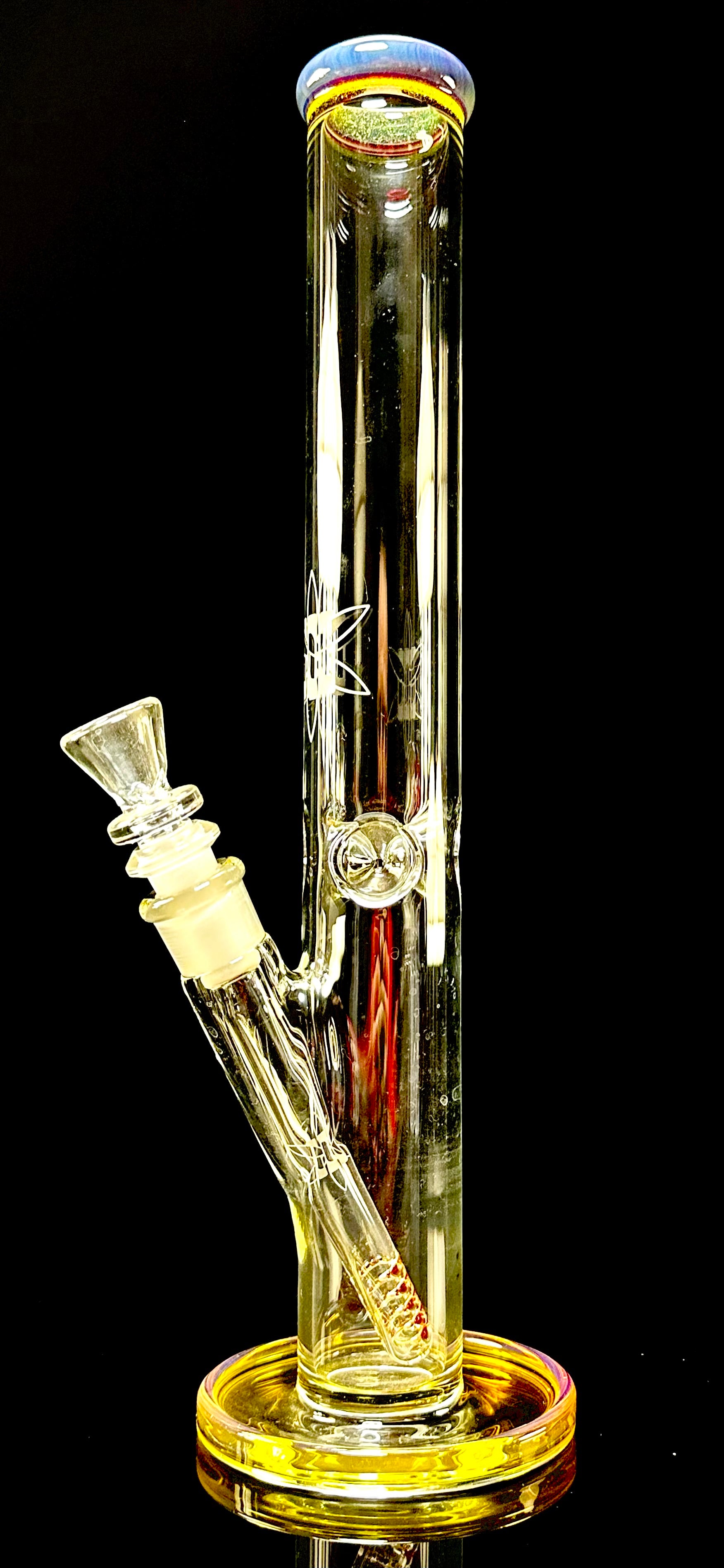ILL Glass 14.5" Amber Purple Tube
