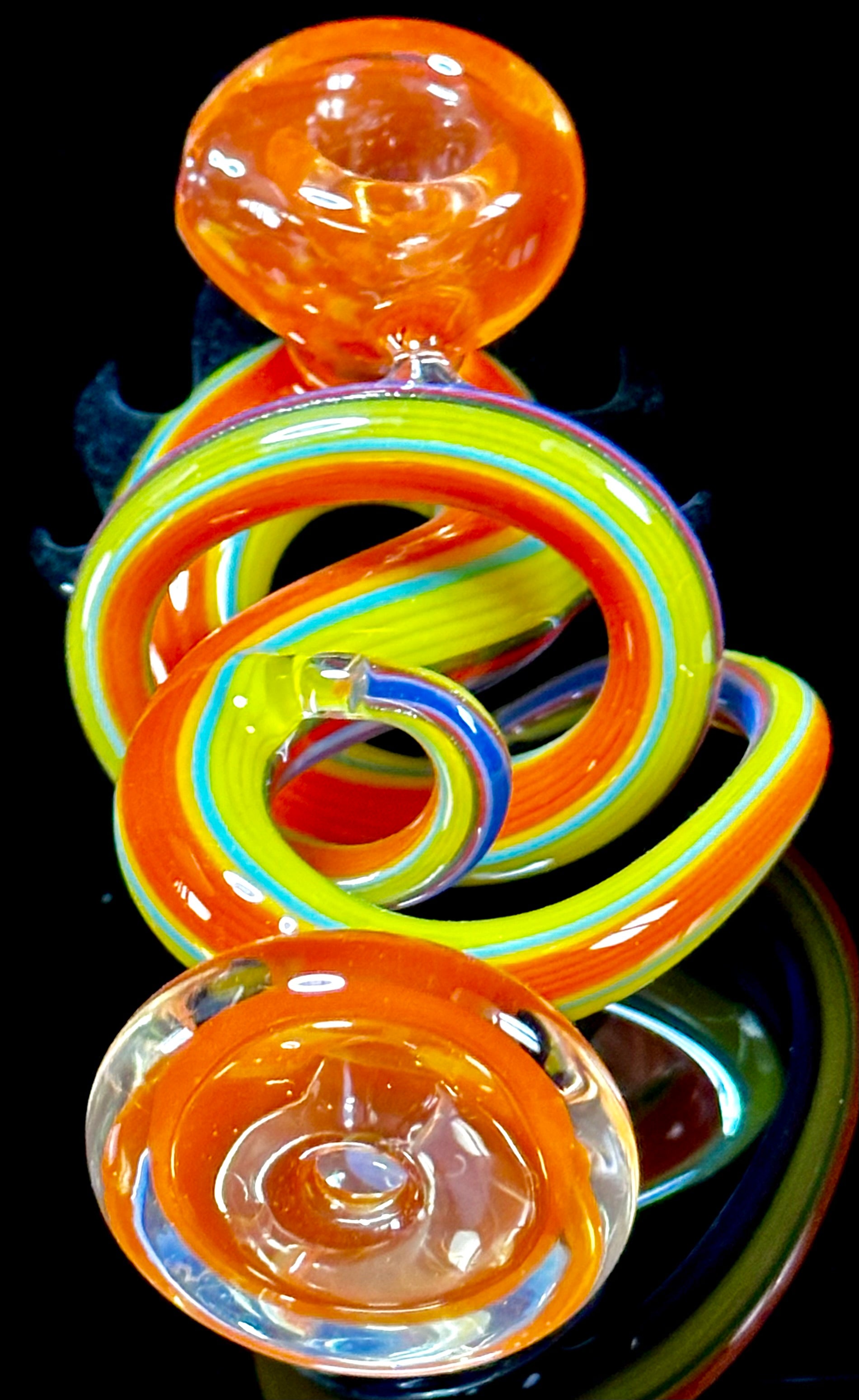 Cambria Glass Orange Swirl Spoon