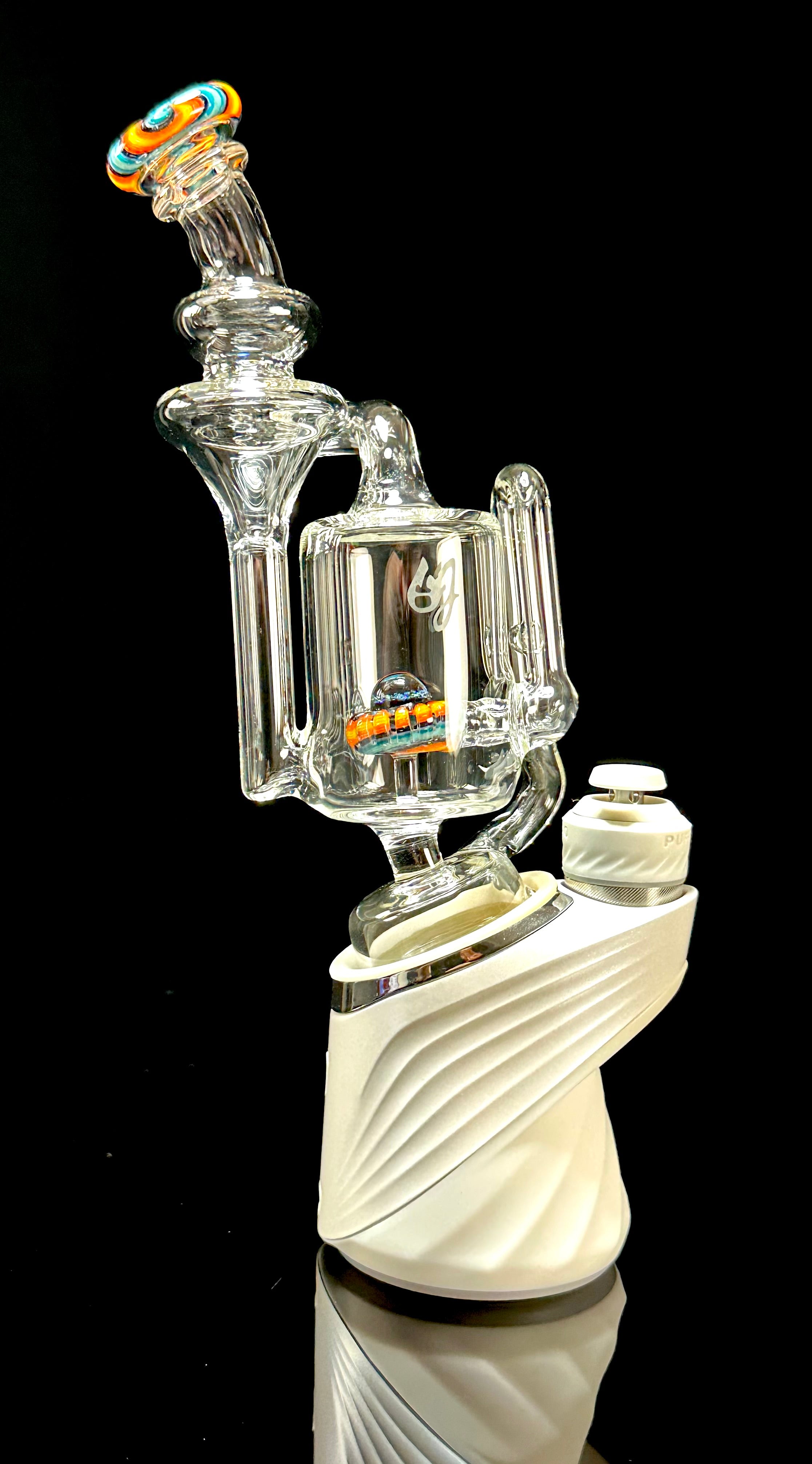 OJ Flame Puffco Peak and Pro Wigwag Recycler Top