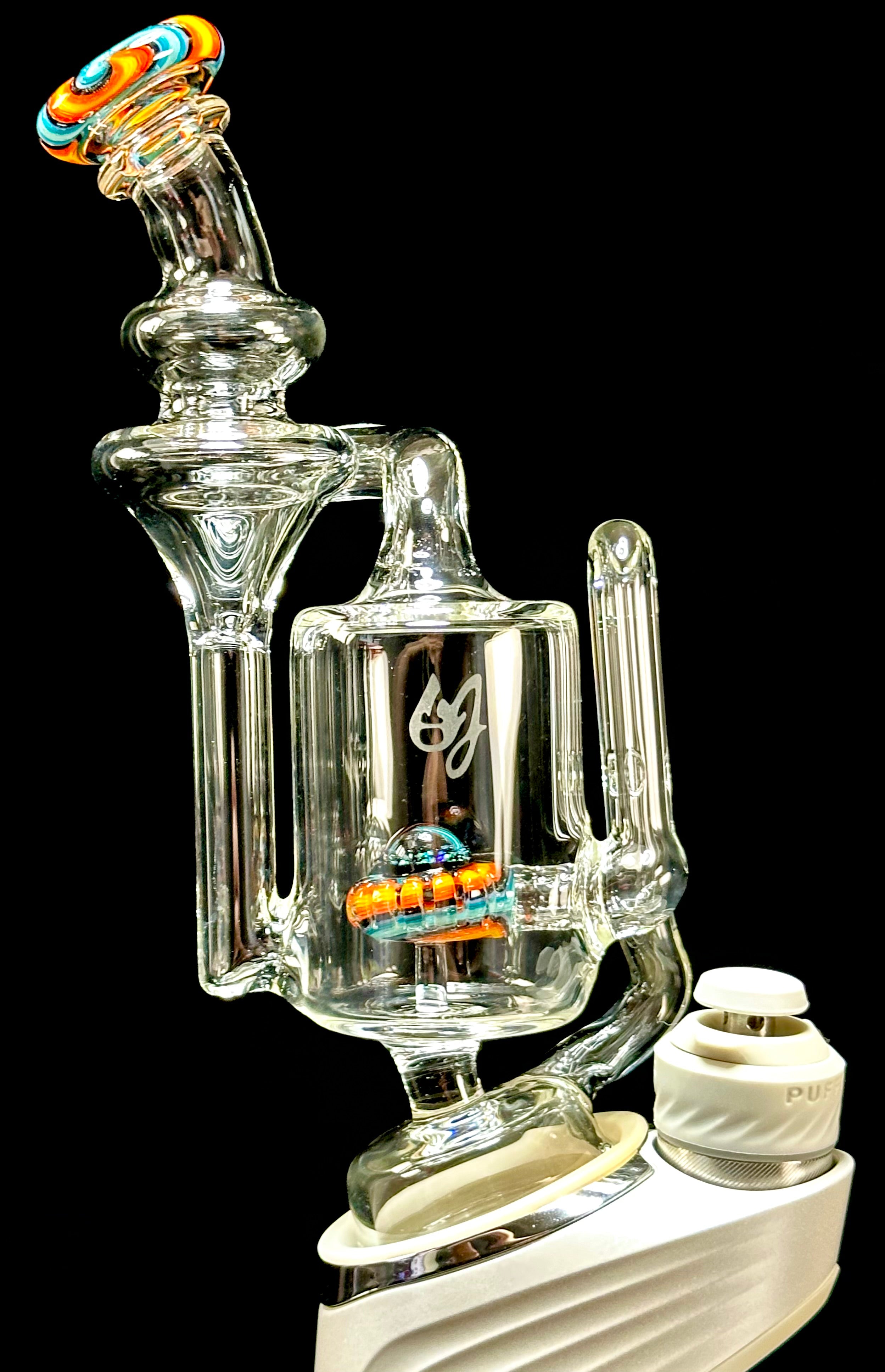 OJ Flame Puffco Peak and Pro Wigwag Recycler Top