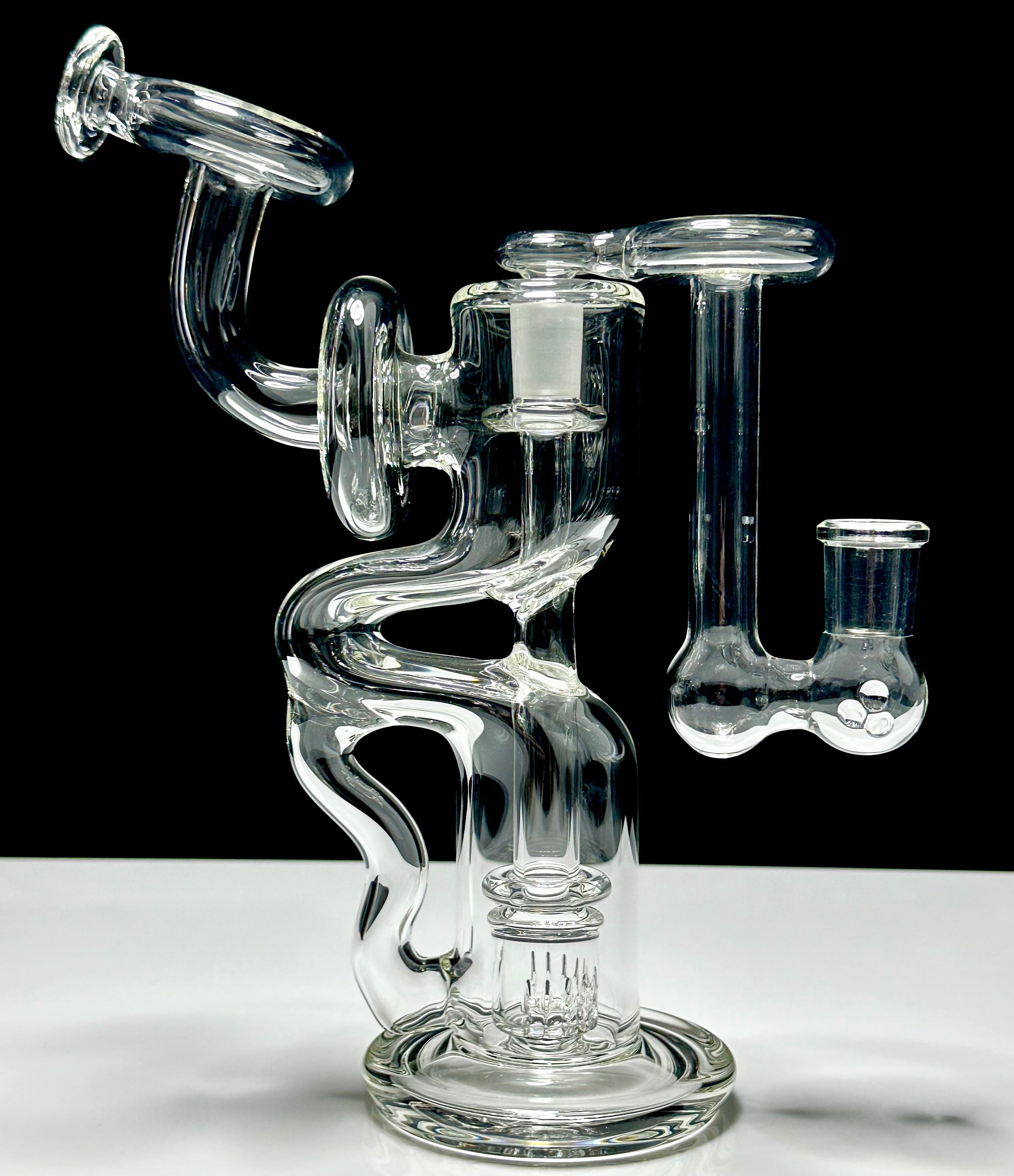 Rye Deyer Clear Bendy Bubbler & 14/18 Drop down attachment
