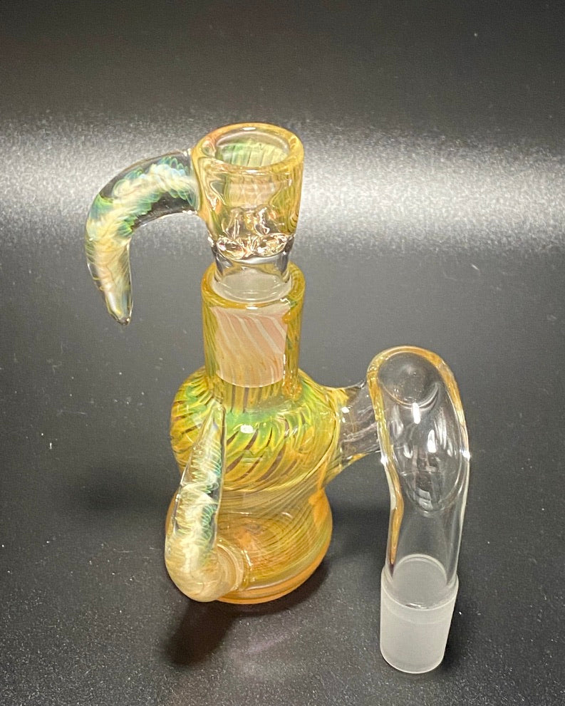 DZ Glass Fumed Wrap N Rake Dry Ash Catcher Set 18mm - TheSmokeyMcPotz Collection