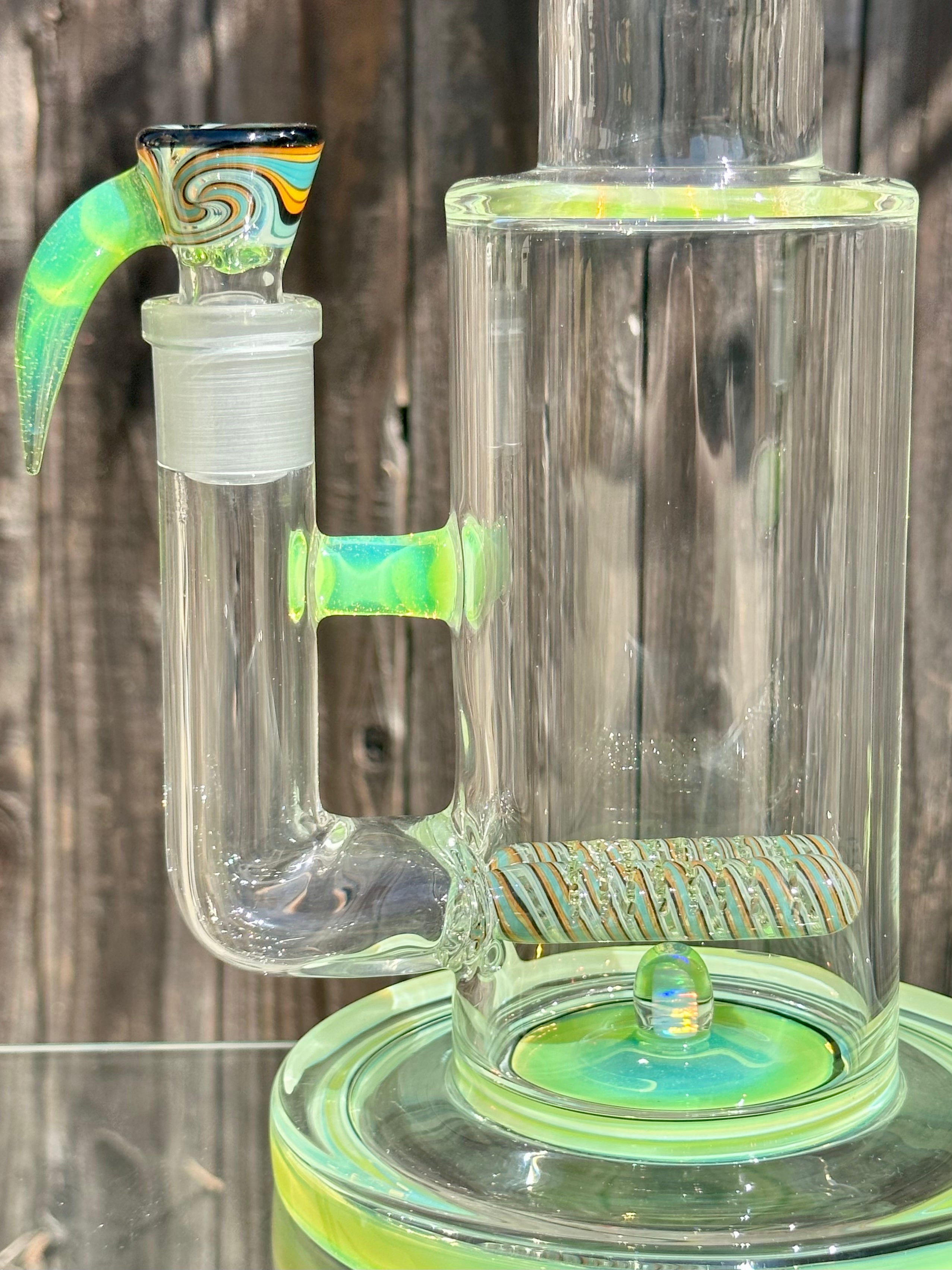 OJ Flame White Slime Wigwag w/ Green Slime Accents Double Grid 75mm can