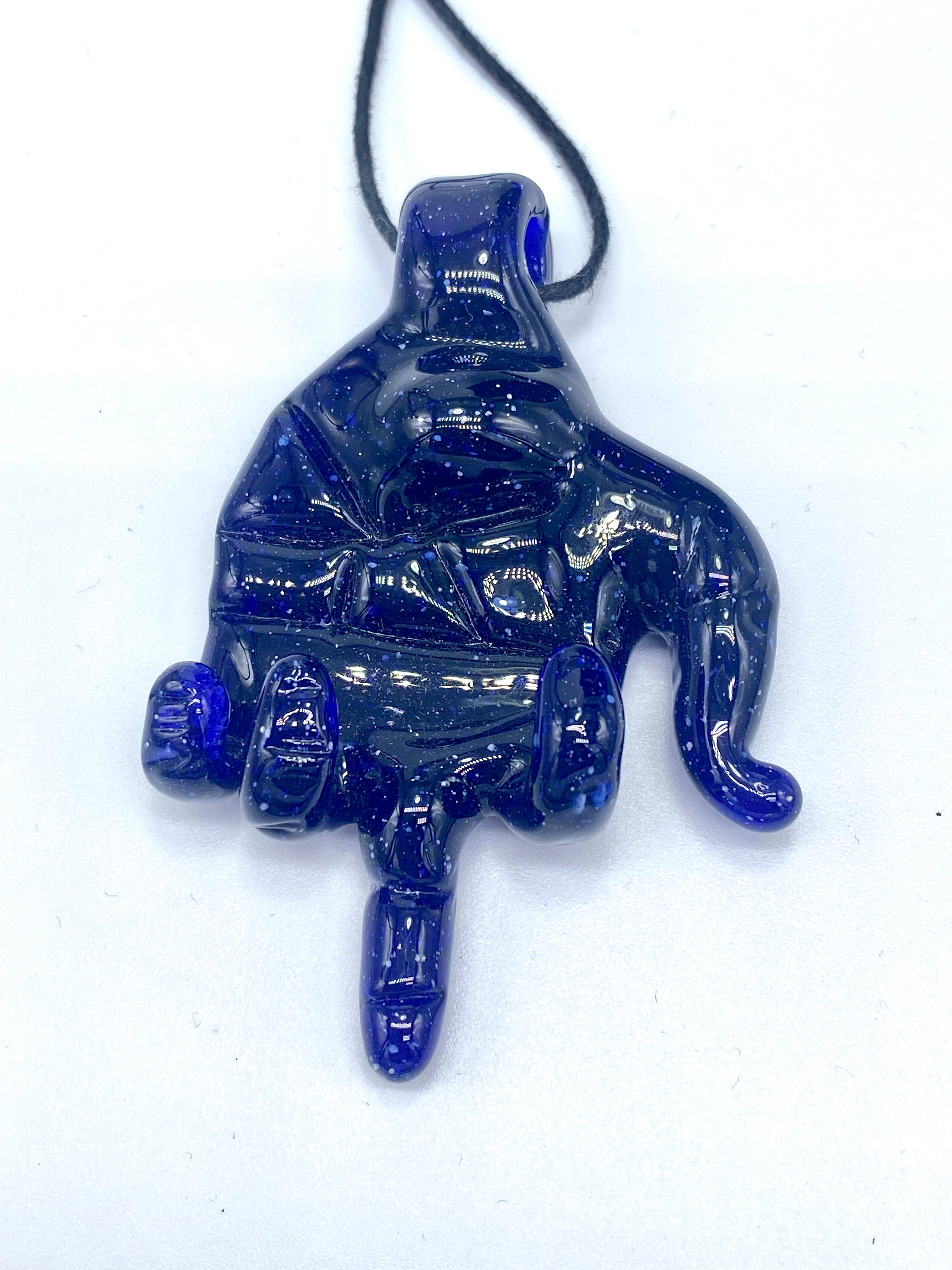 Eka Glass “Ur #1” Blue Blizzard Pendie