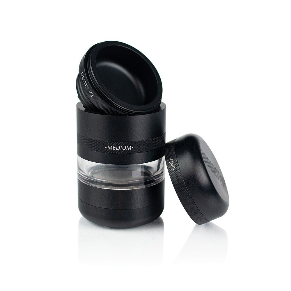 Kannastor GR8TR V2 Jar Body Grinder - Matte Black - TheSmokeyMcPotz Collection