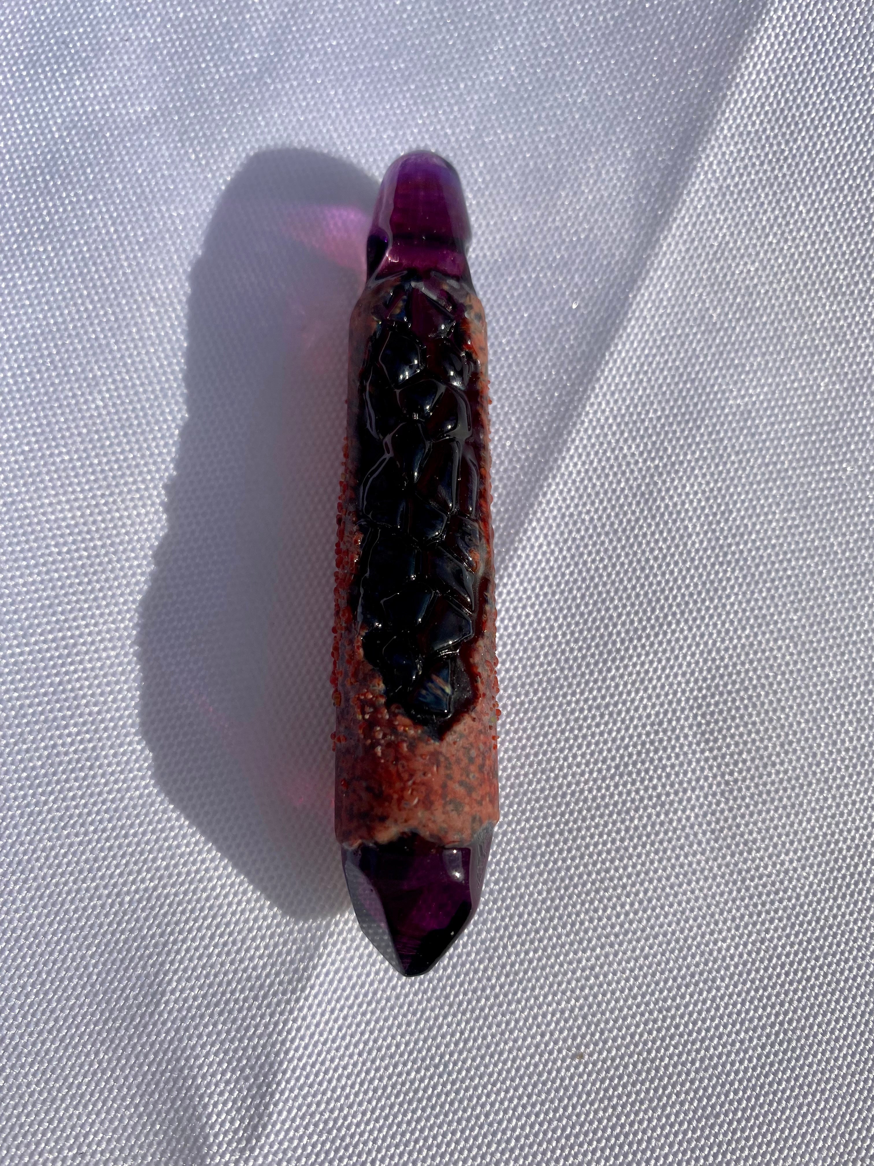 Lord Kramdar Sandblasted Purple Geode Pendant