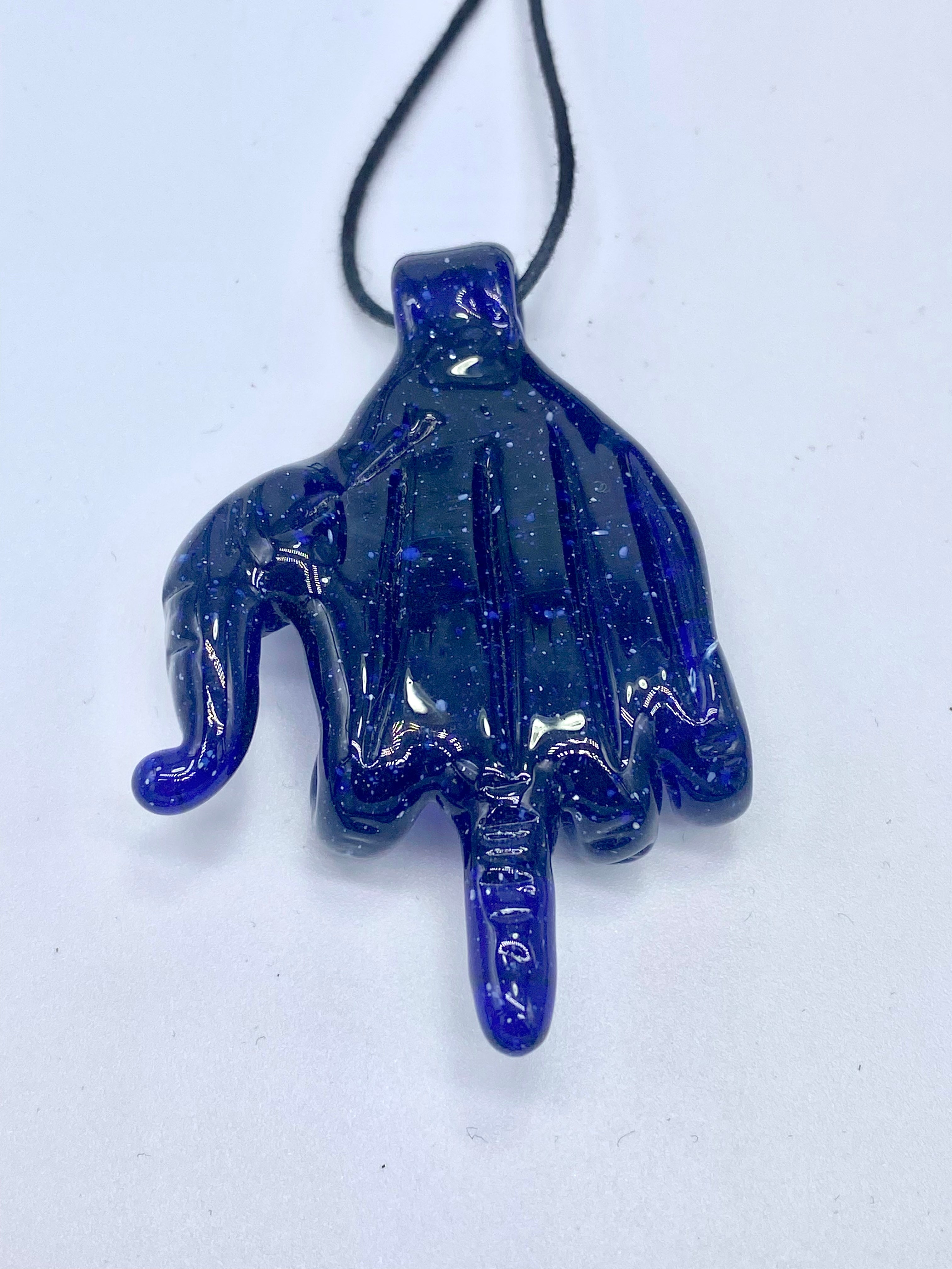Eka Glass “Ur #1” Blue Blizzard Pendie