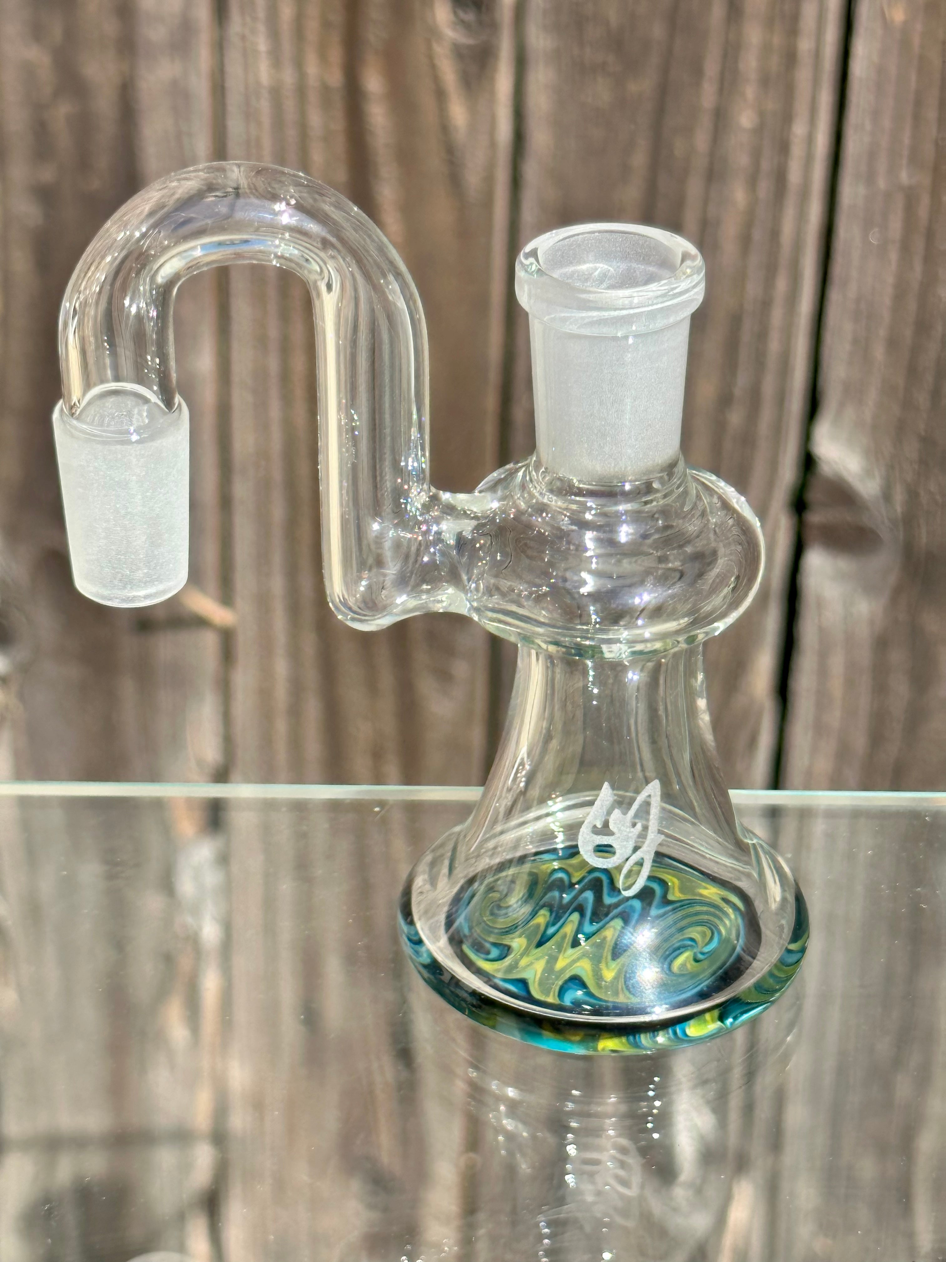 OJ Flame Kiwi Pond Wigwag 14mm 90 Degree Dry Catch
