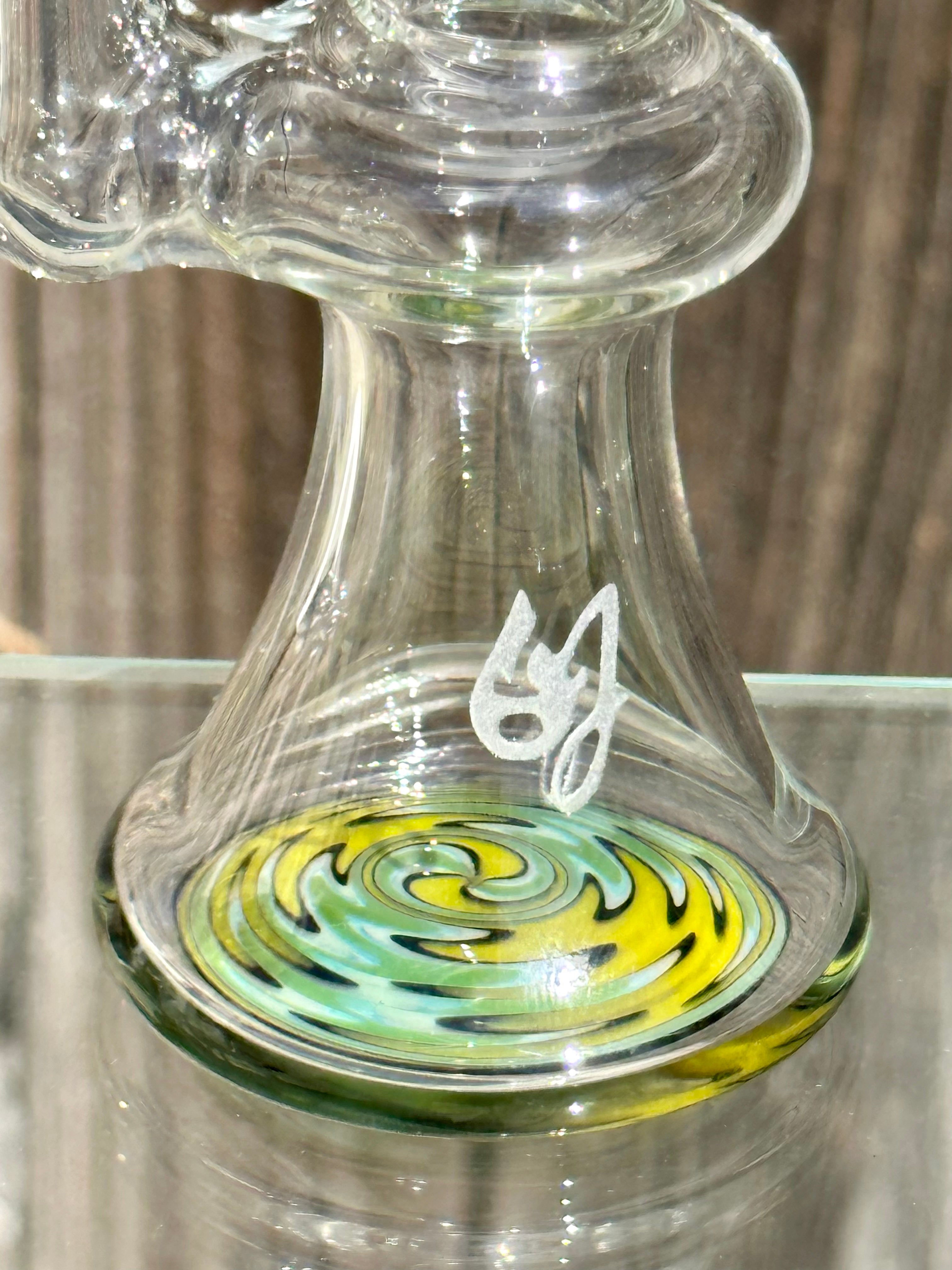 OJ Flame Killer Green Wigwag 14mm 90 Degree Dry Catch