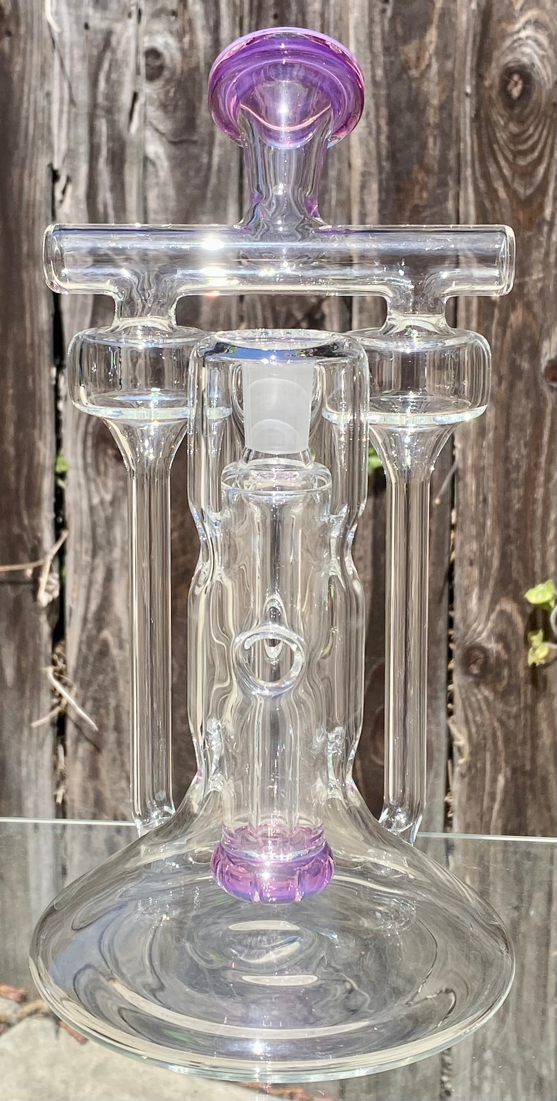 “Pre-Loved” Gobs Glass Royal Jelly Extra Tall 10” Swiss Double Recycler