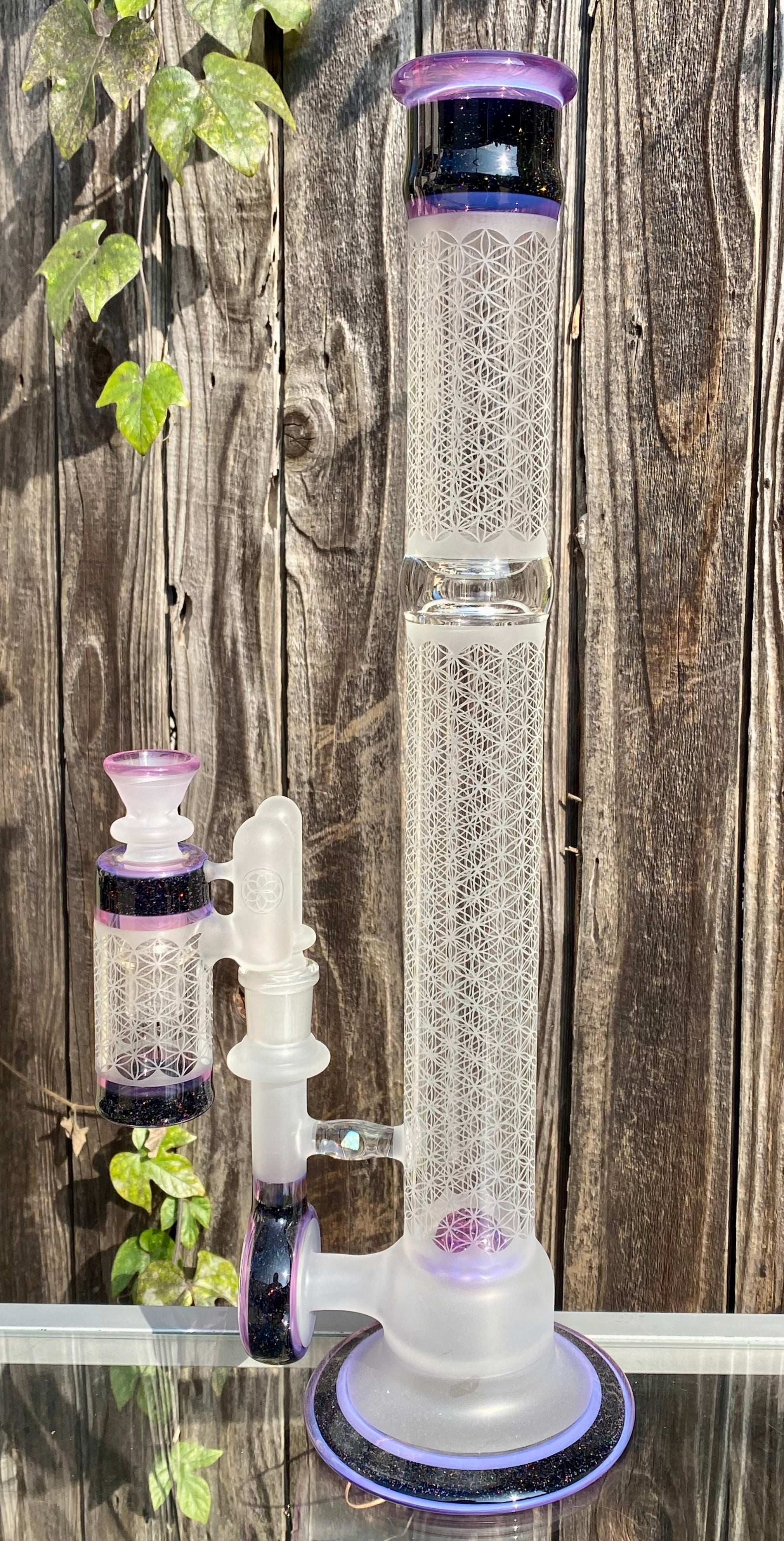 Seed of Life (SOL) Custom Royal Jelly & Crushed Opal Worked Sacred-G SoL-45 Lace-Sphere w/ Matching Dry Catch