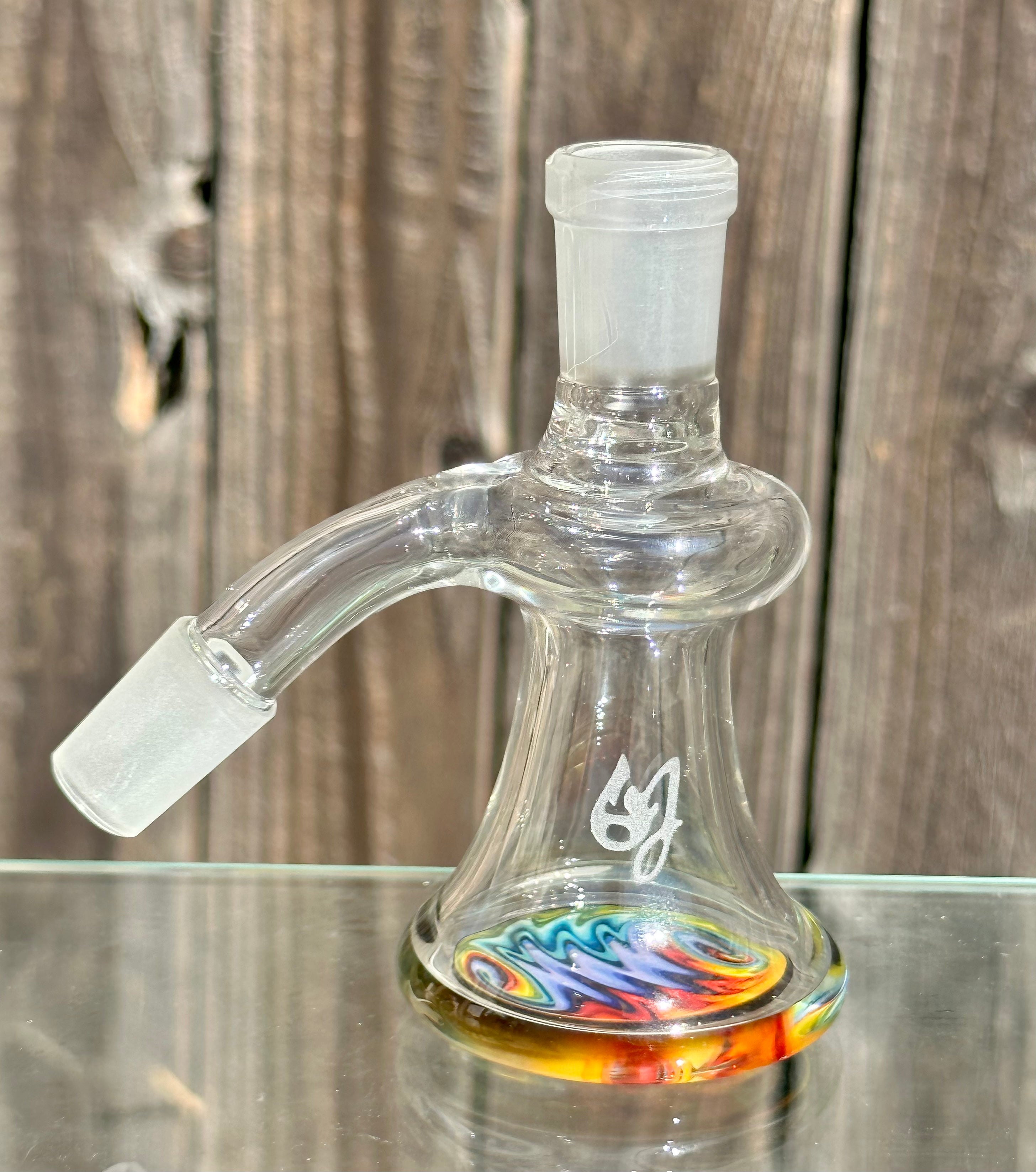 OJ Flame Line Rainbow Wigwag 14mm 45 Degree Dry Catch