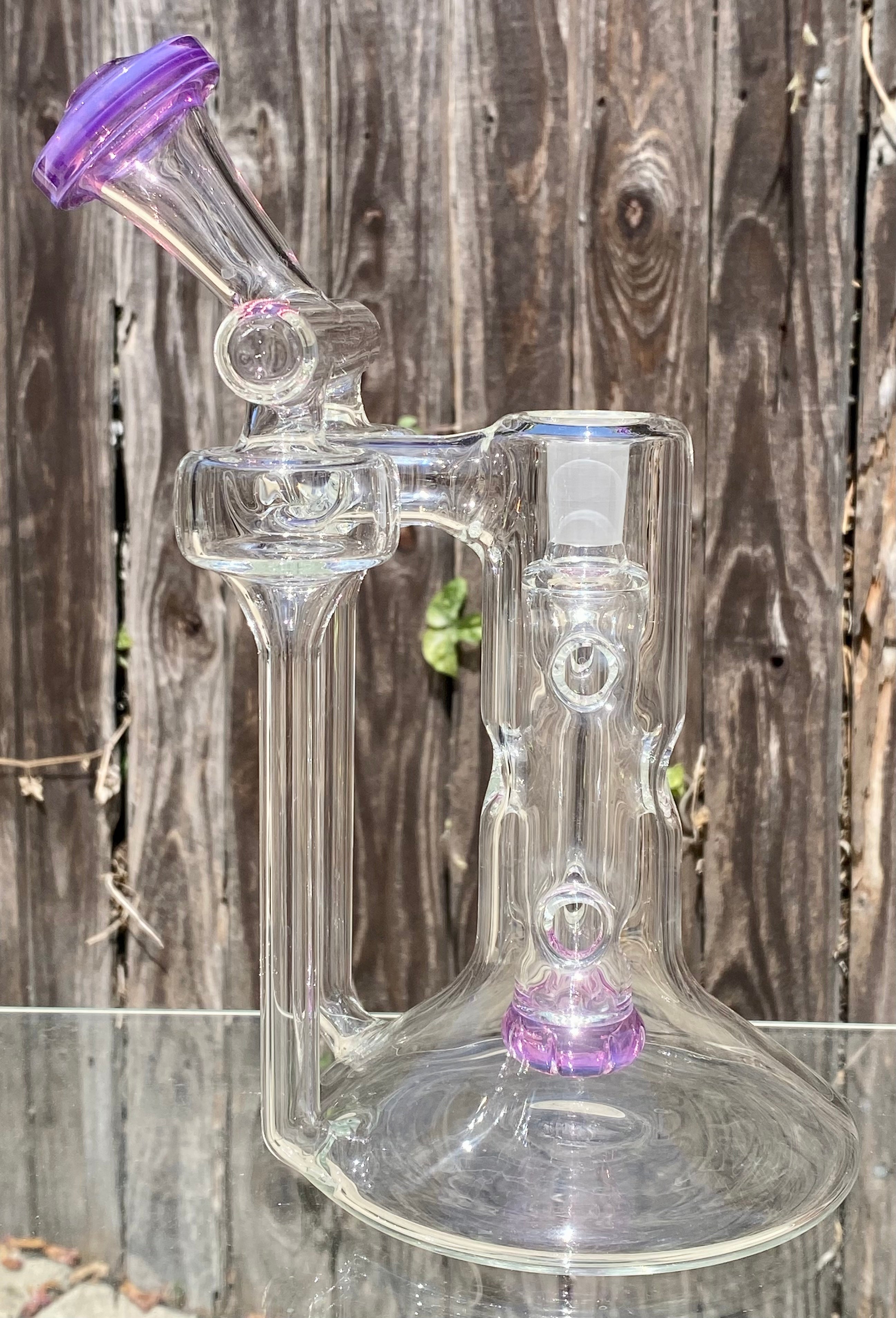“Pre-Loved” Gobs Glass Royal Jelly Extra Tall 10” Swiss Double Recycler
