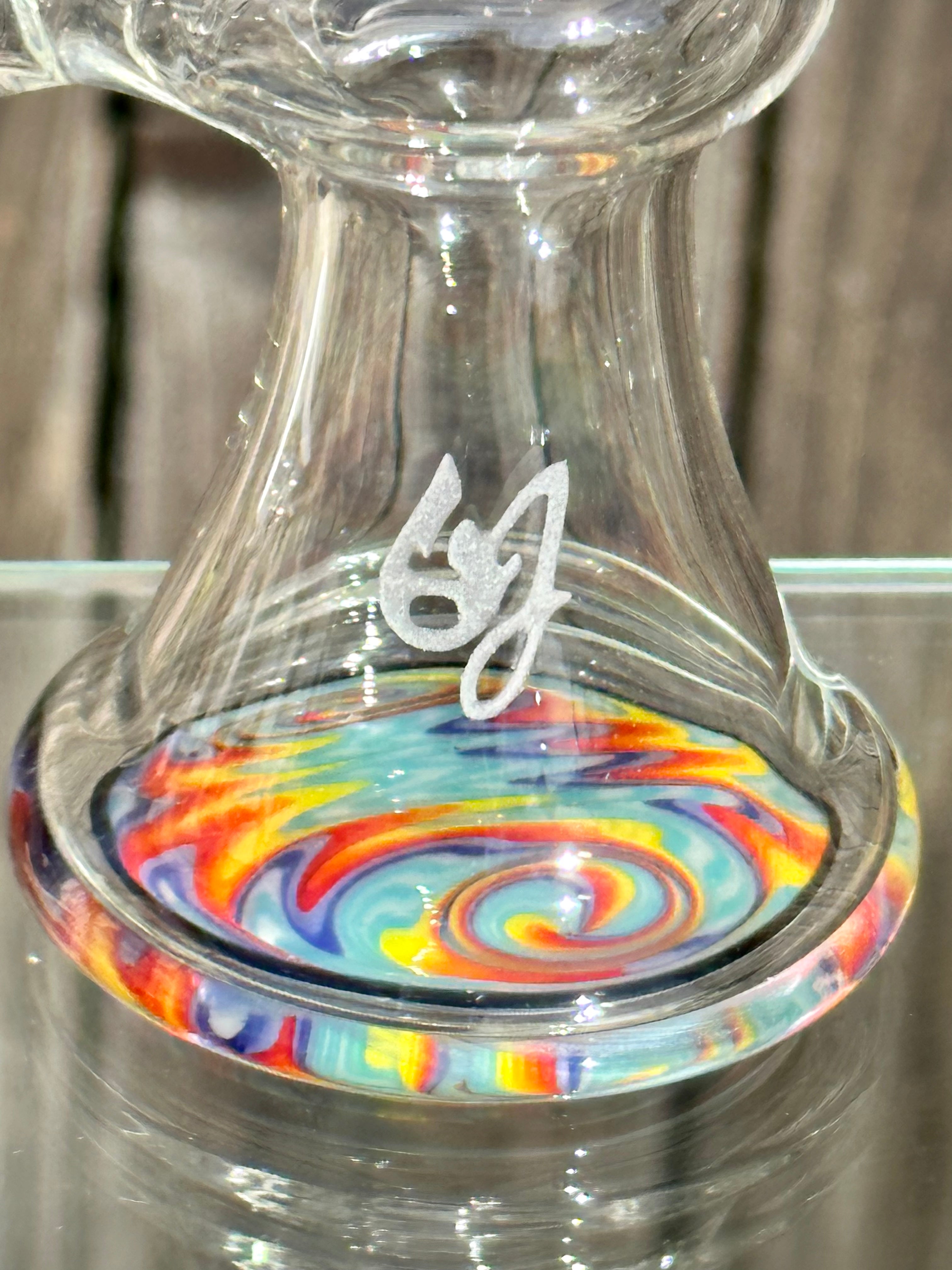 OJ Flame Rainbow Wigwag 18mm 90 Degree Dry Catch