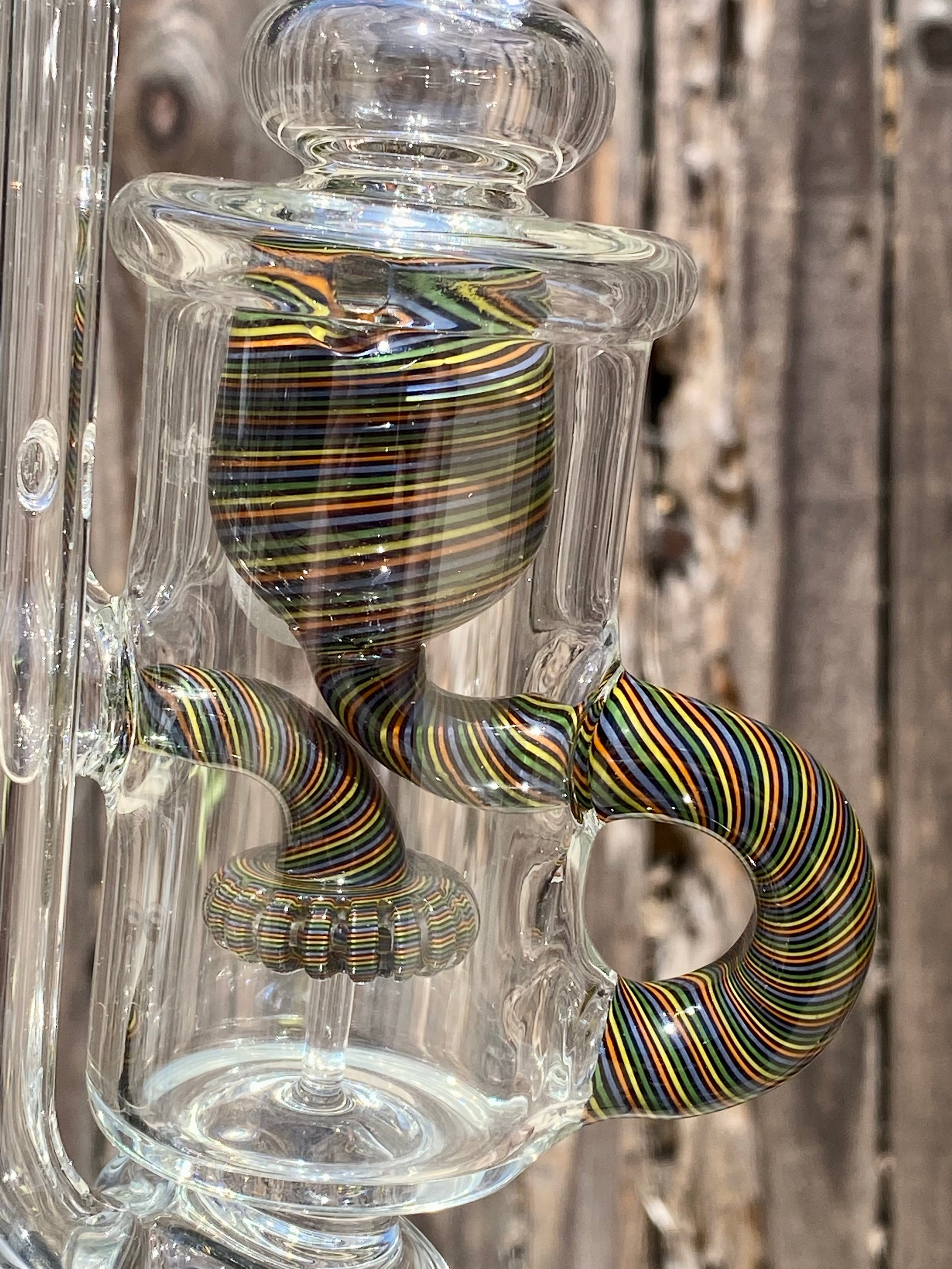 OJ Flame Puffco Peak and Pro Colored Recycler Top