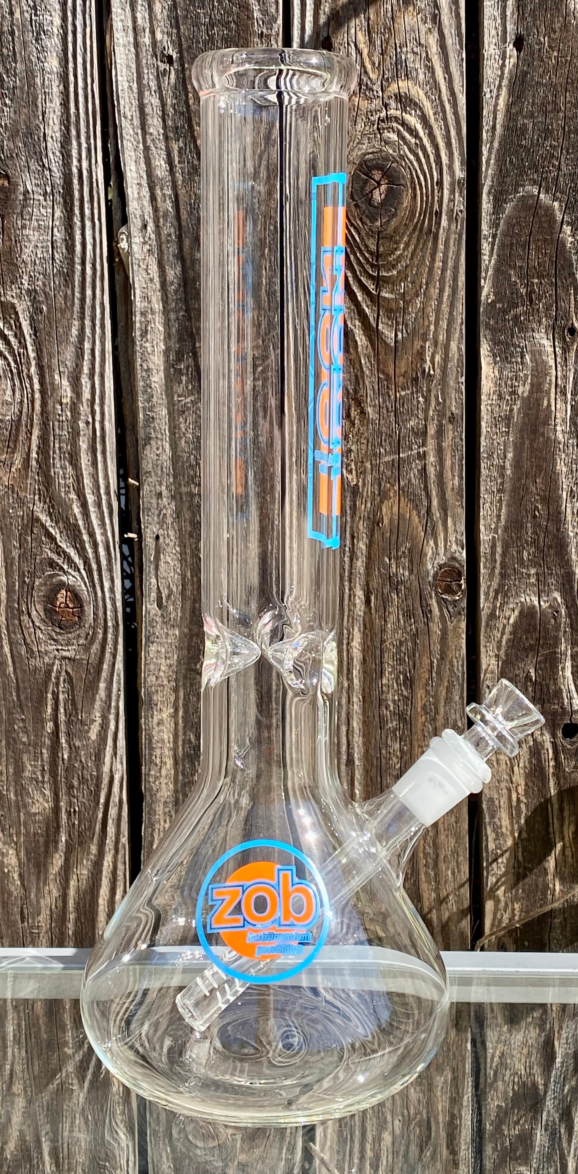 Zob 14 inch OG Beaker Orange & Blue Label