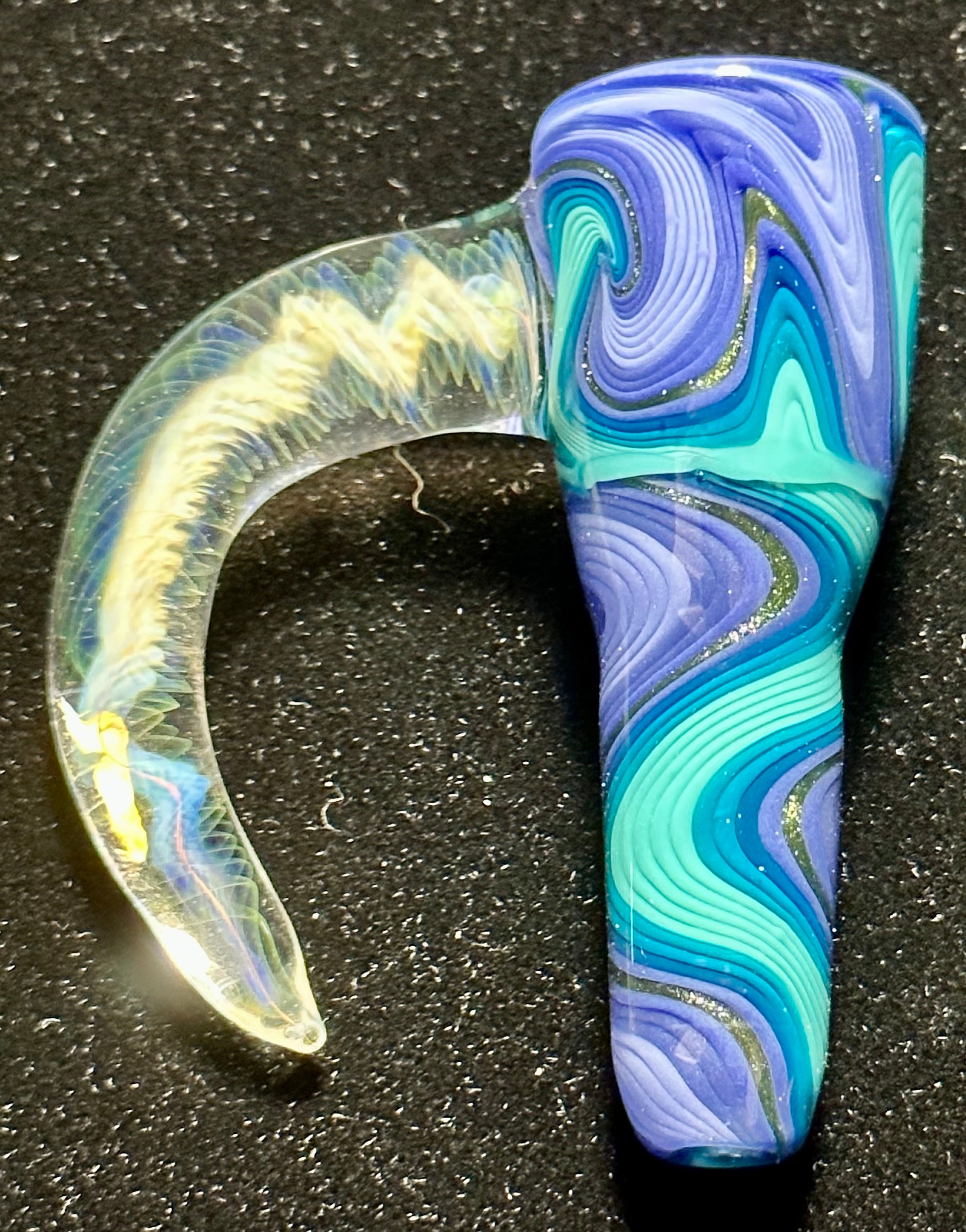 DZ Glass 14mm Fully Worked Wigwag Fumed Handle