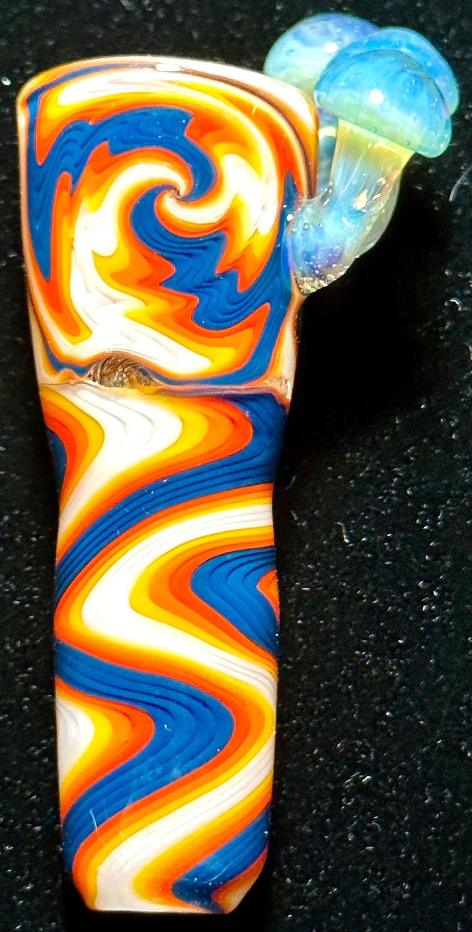 DZ Glass 18mm Fully Worked Wigwag with Mushrooms