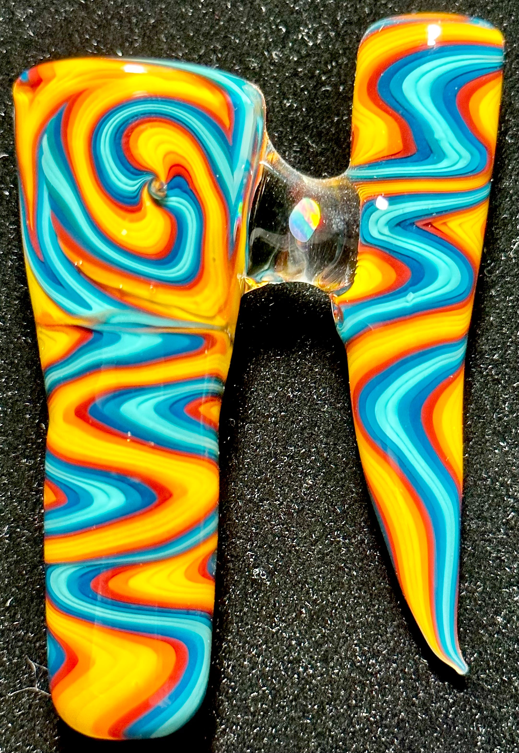 DZ Glass 18mm Fully Worked WigWag With Floating Opal #2 18mm