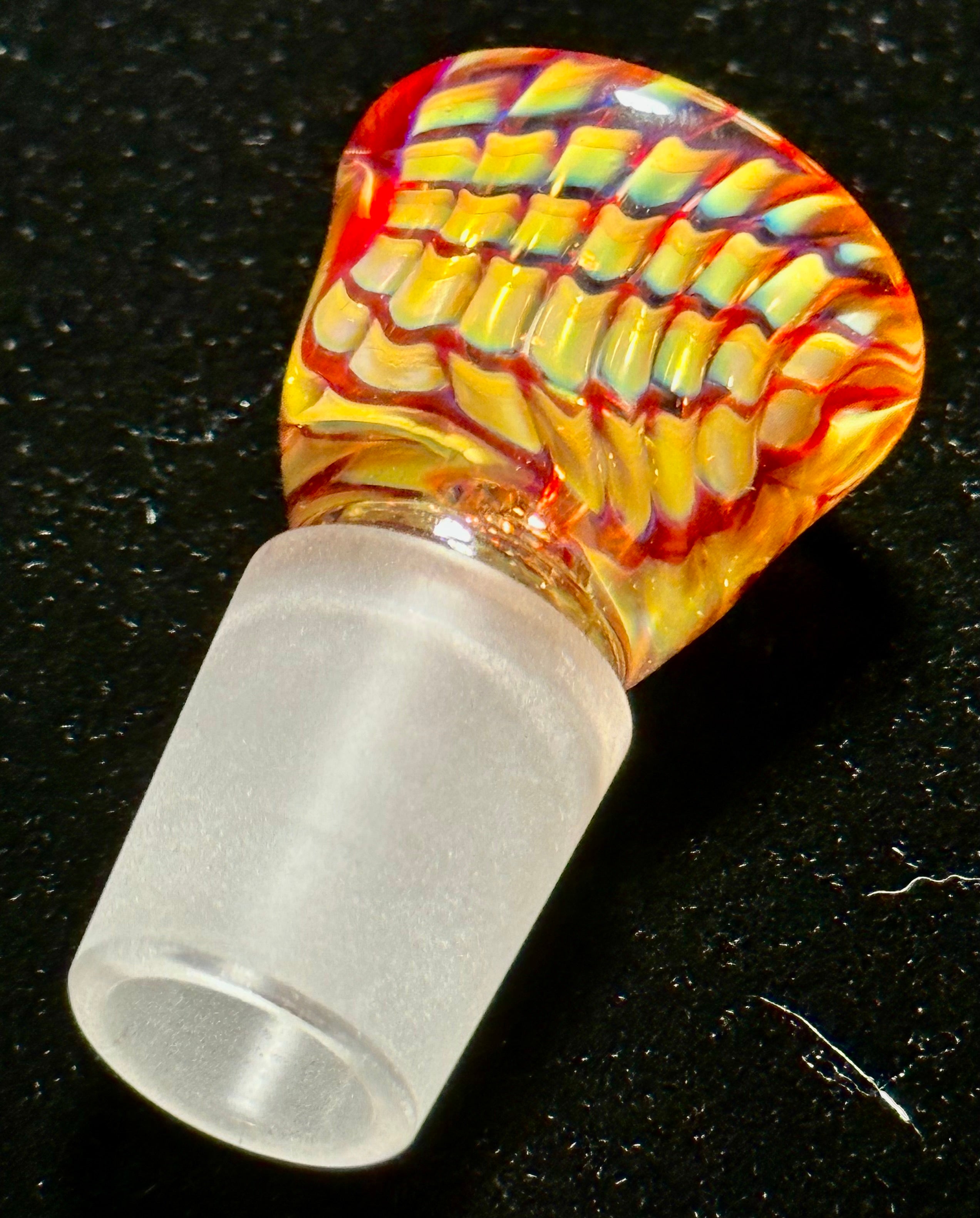 Dosh World 18mm Single Hole Red Fumed Slide