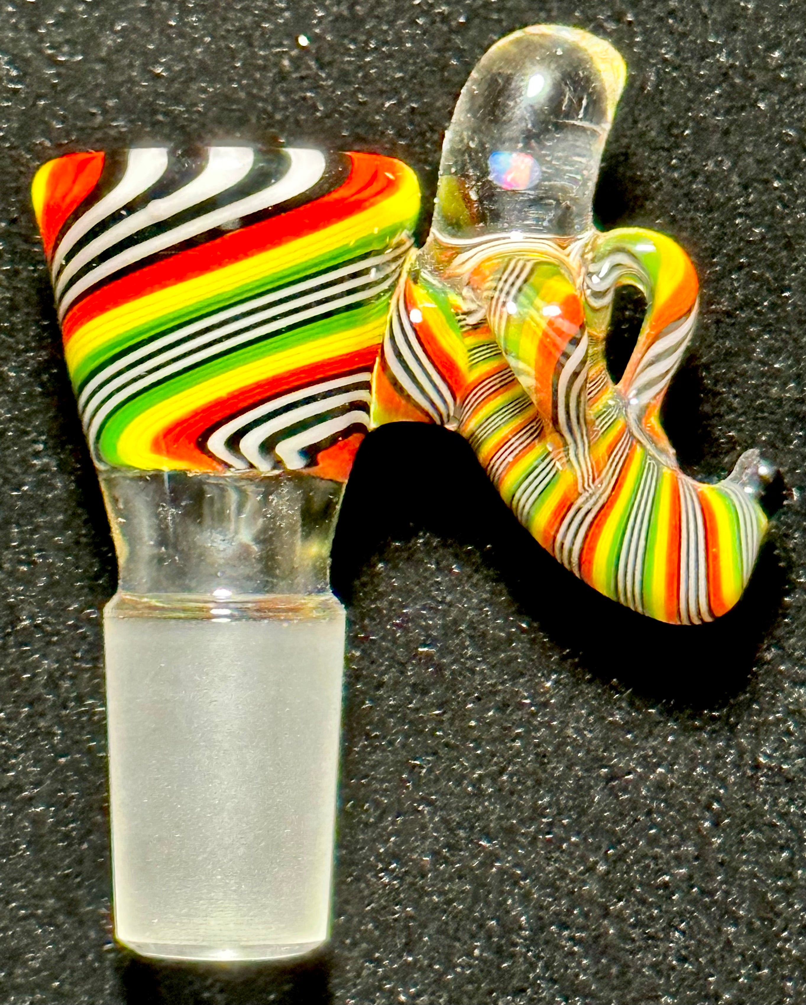 Dippy Glass 14mm Rasta Nana Slide