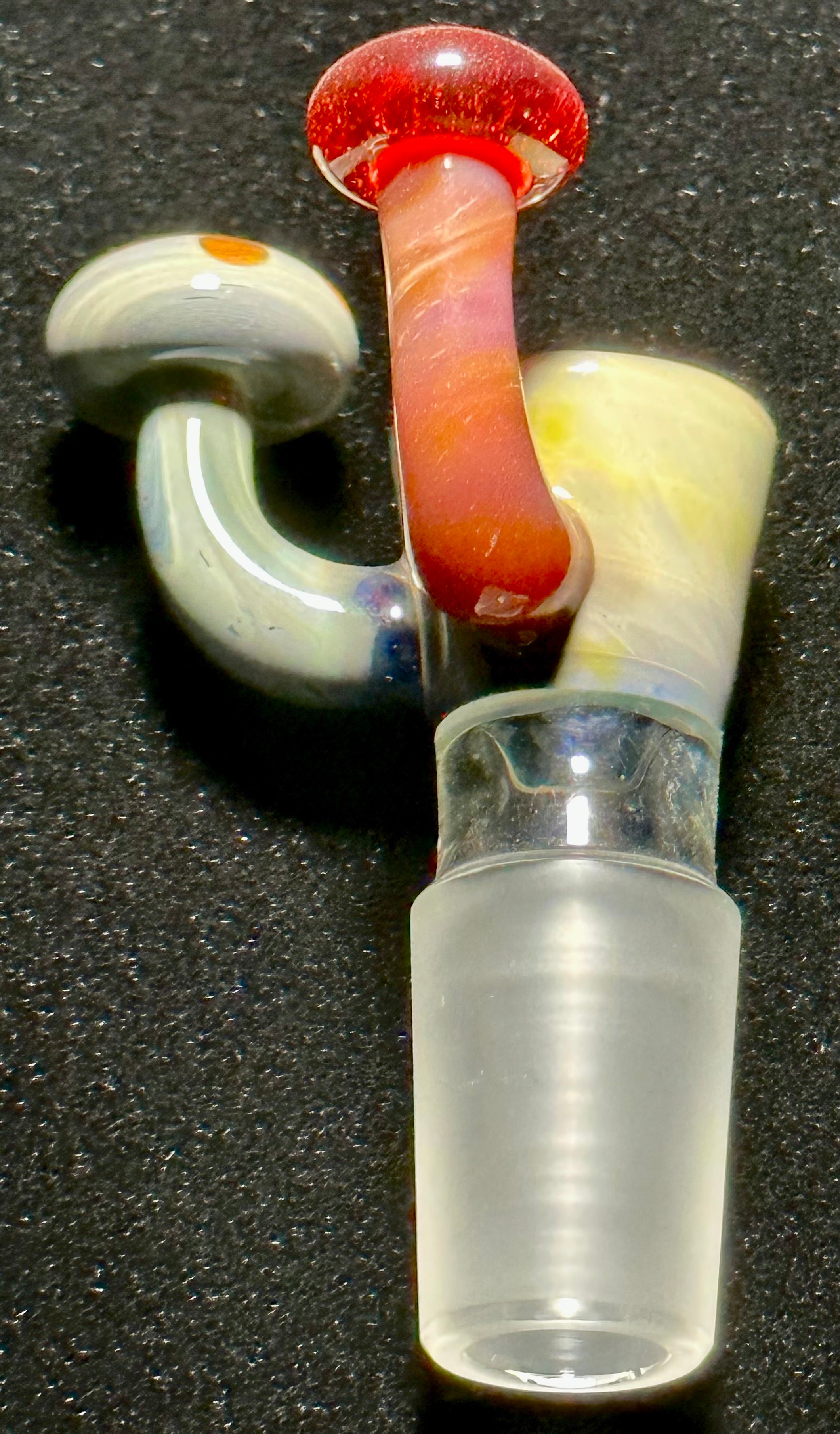 Dippy Glass 18mm Double Shroom Slide