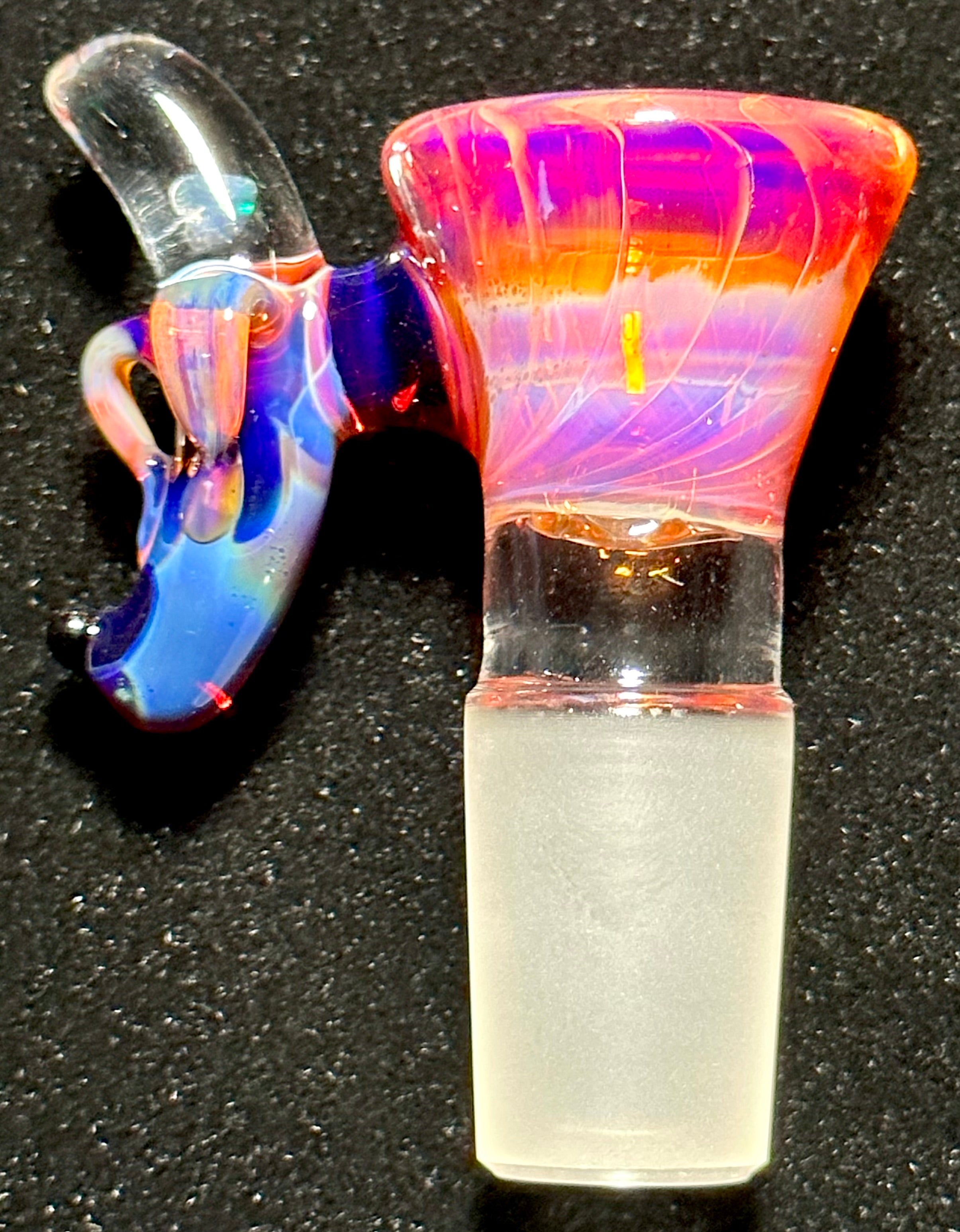 Dippy Glass 18mm Amber Purple Nana Slide