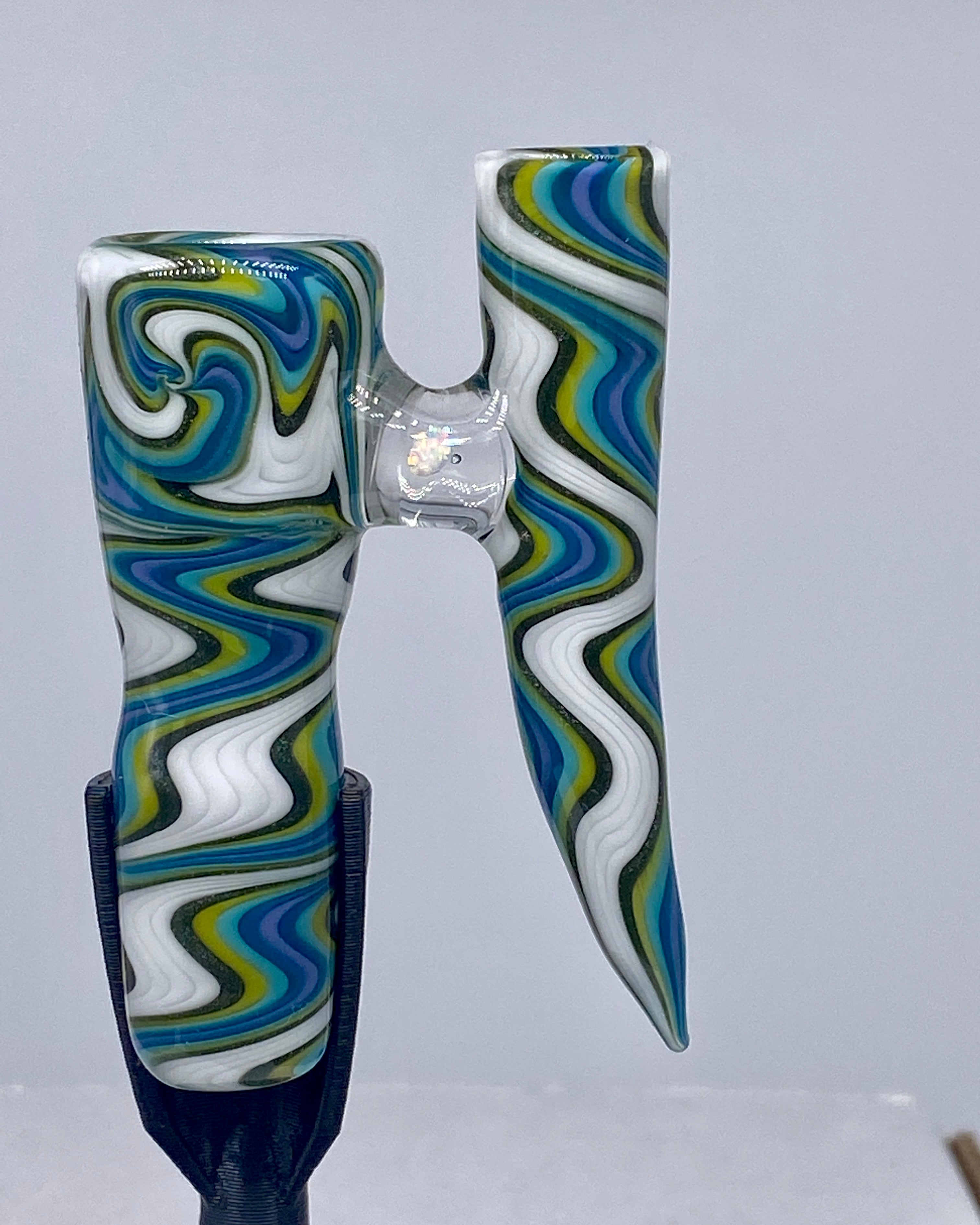DZ Glass 18mm Fully Worked WigWag With Floating Opal #1 - TheSmokeyMcPotz Collection