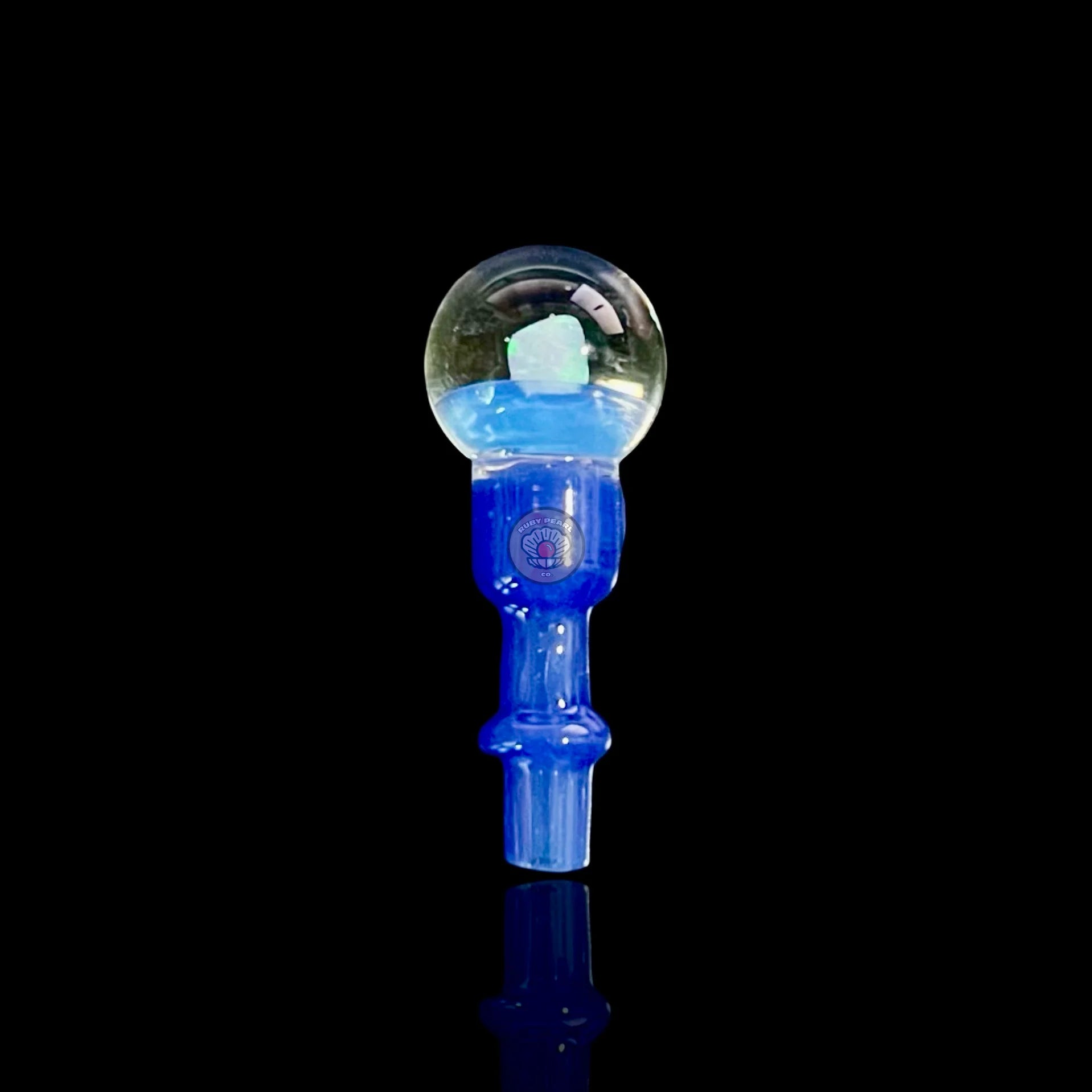 Tokr Glass Opal Ghost & Blue Puffco Peak 3DXL Joystick Cap