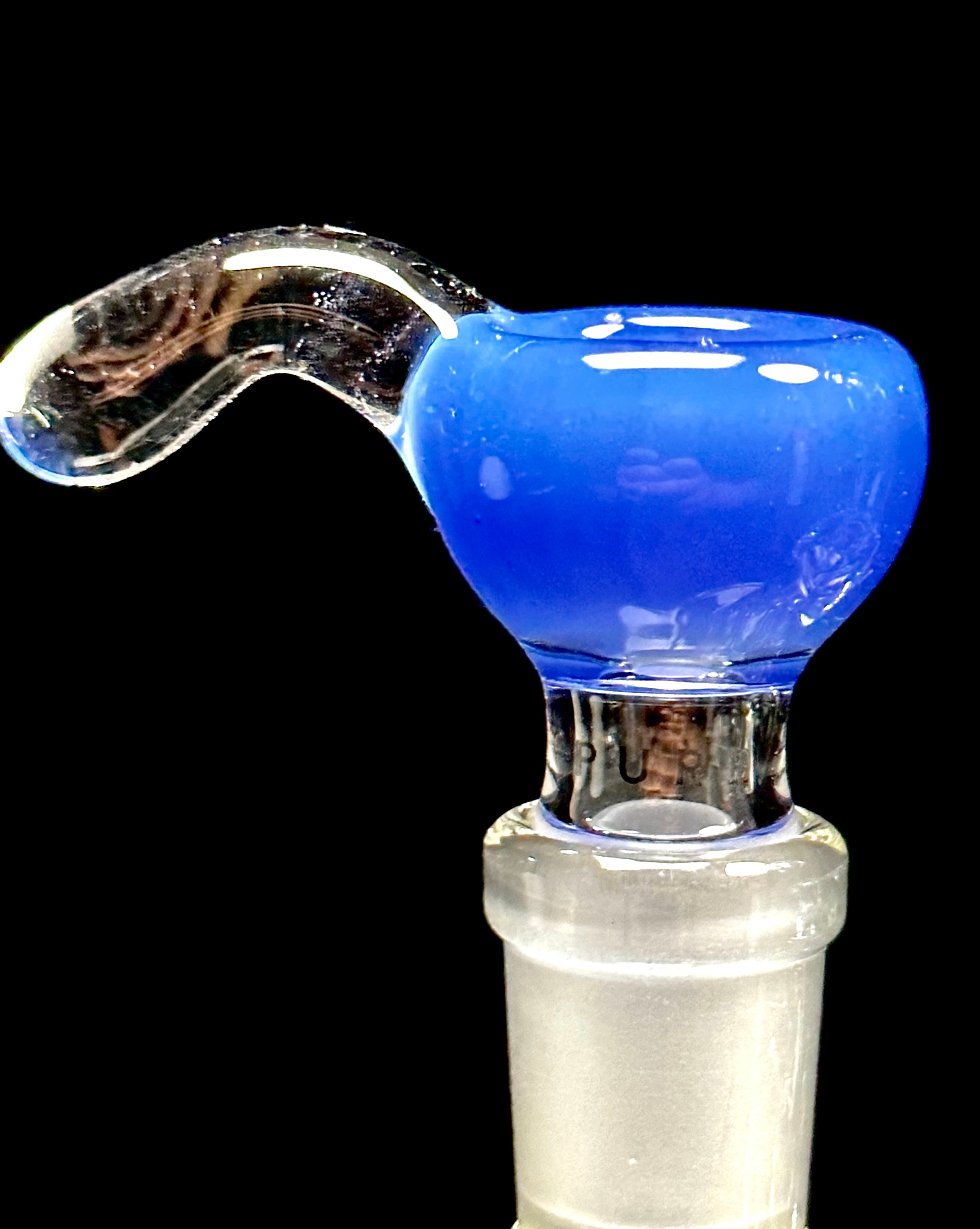 Purr Glass Blue Cheese Swiss Honeycomb Glass Water Pipe