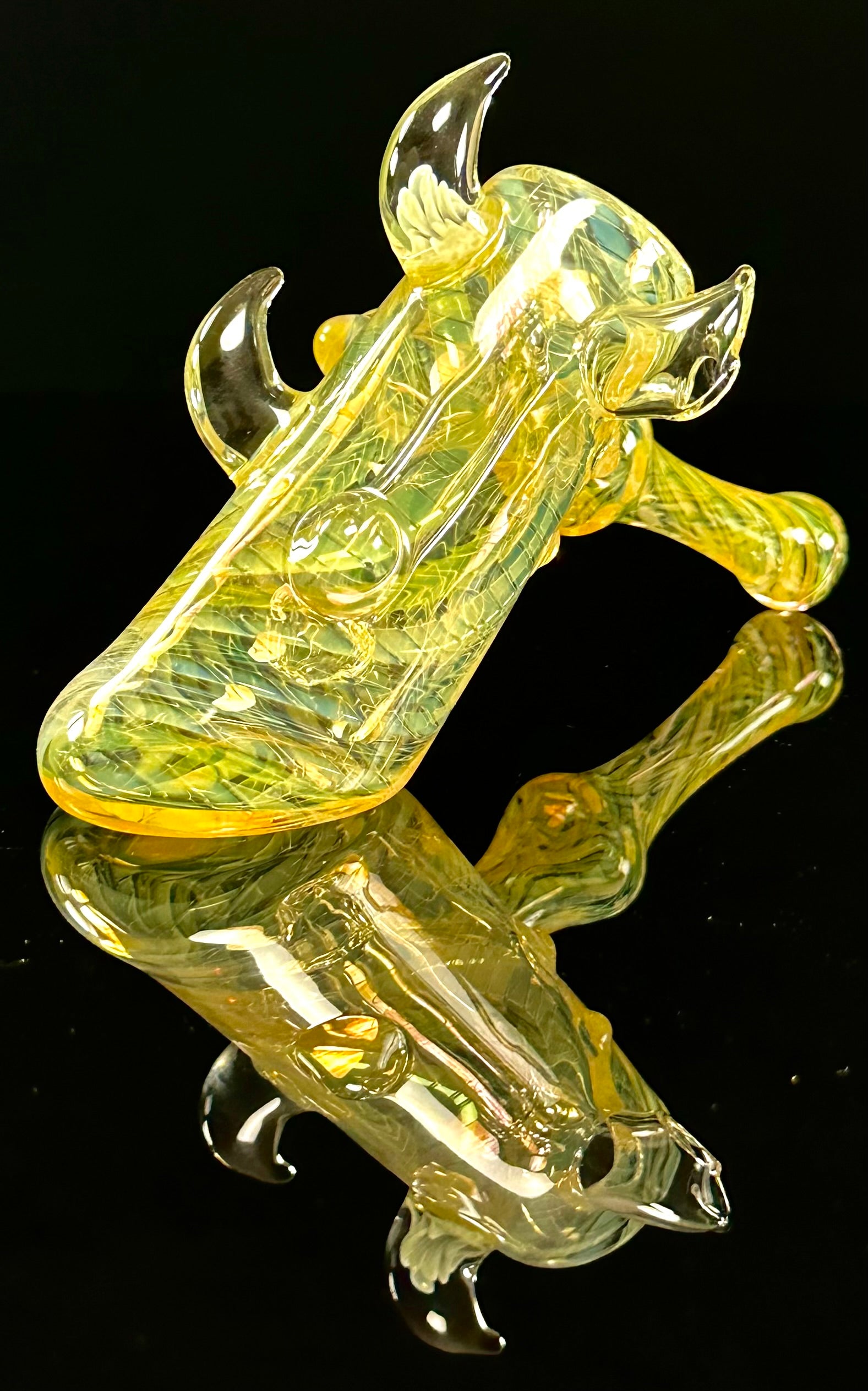 StressLess Glass Fully Fumed Sidecar Bubbler