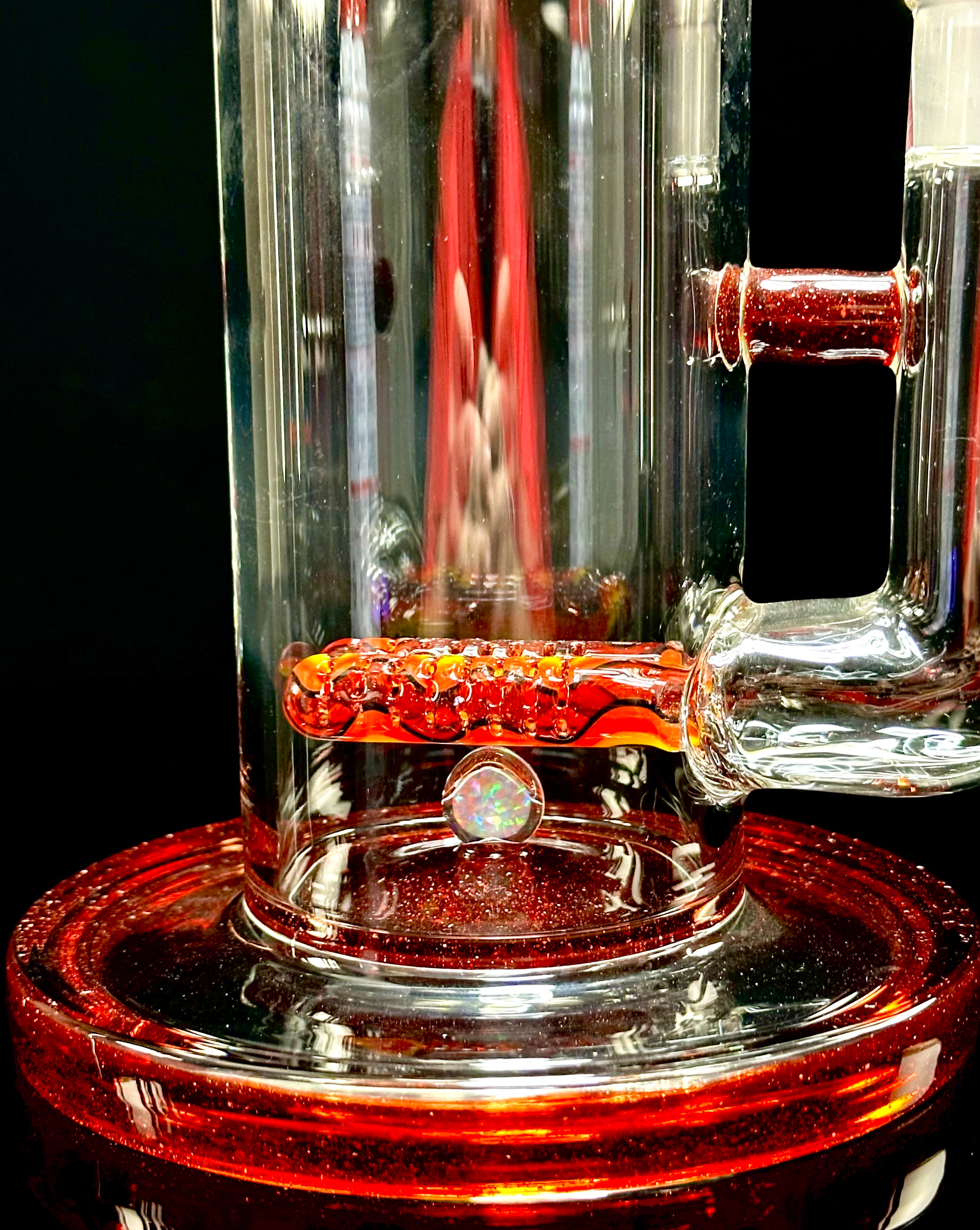 OJ Flame Red Blizzard Fire Wigwag w/ Red Blizzard Accents Double Grid 75mm can
