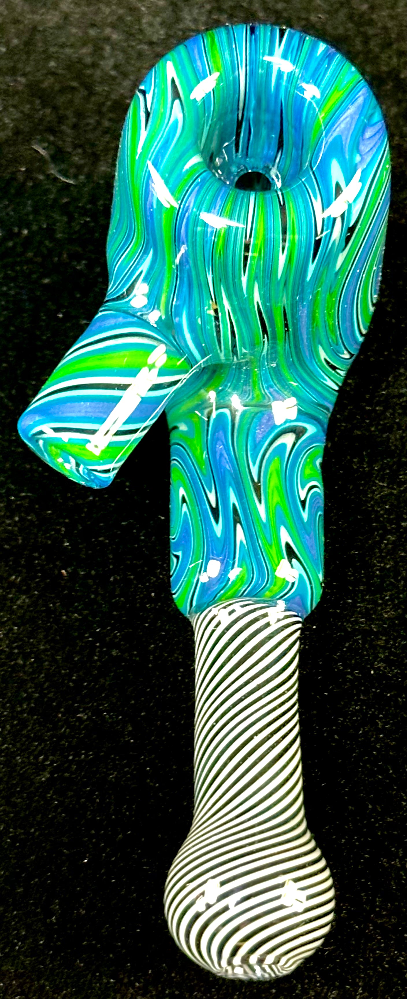 PA Jay Fully Worked Blue Dry Hammer Spoon