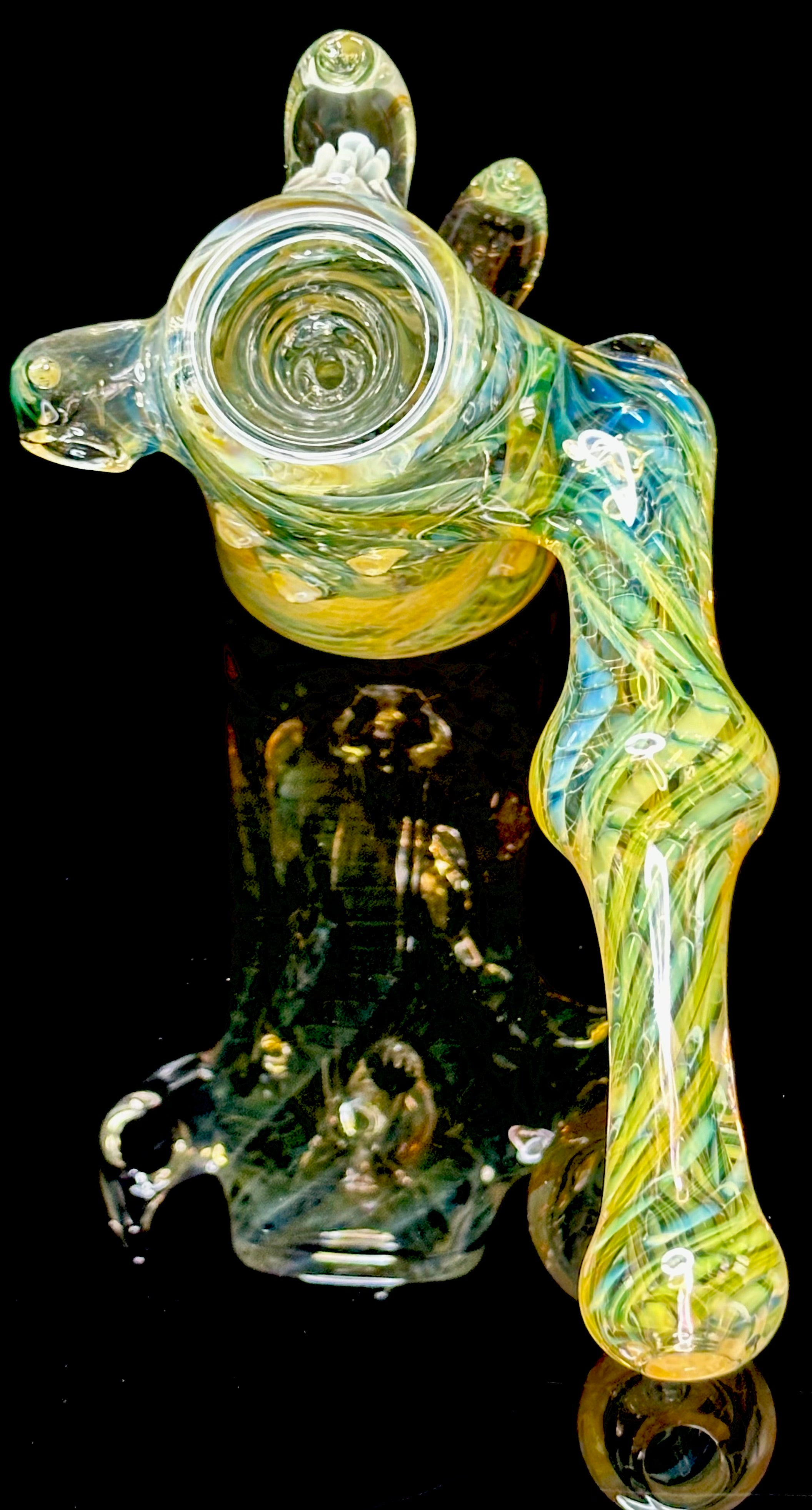 StressLess Glass Fully Fumed Sidecar Bubbler