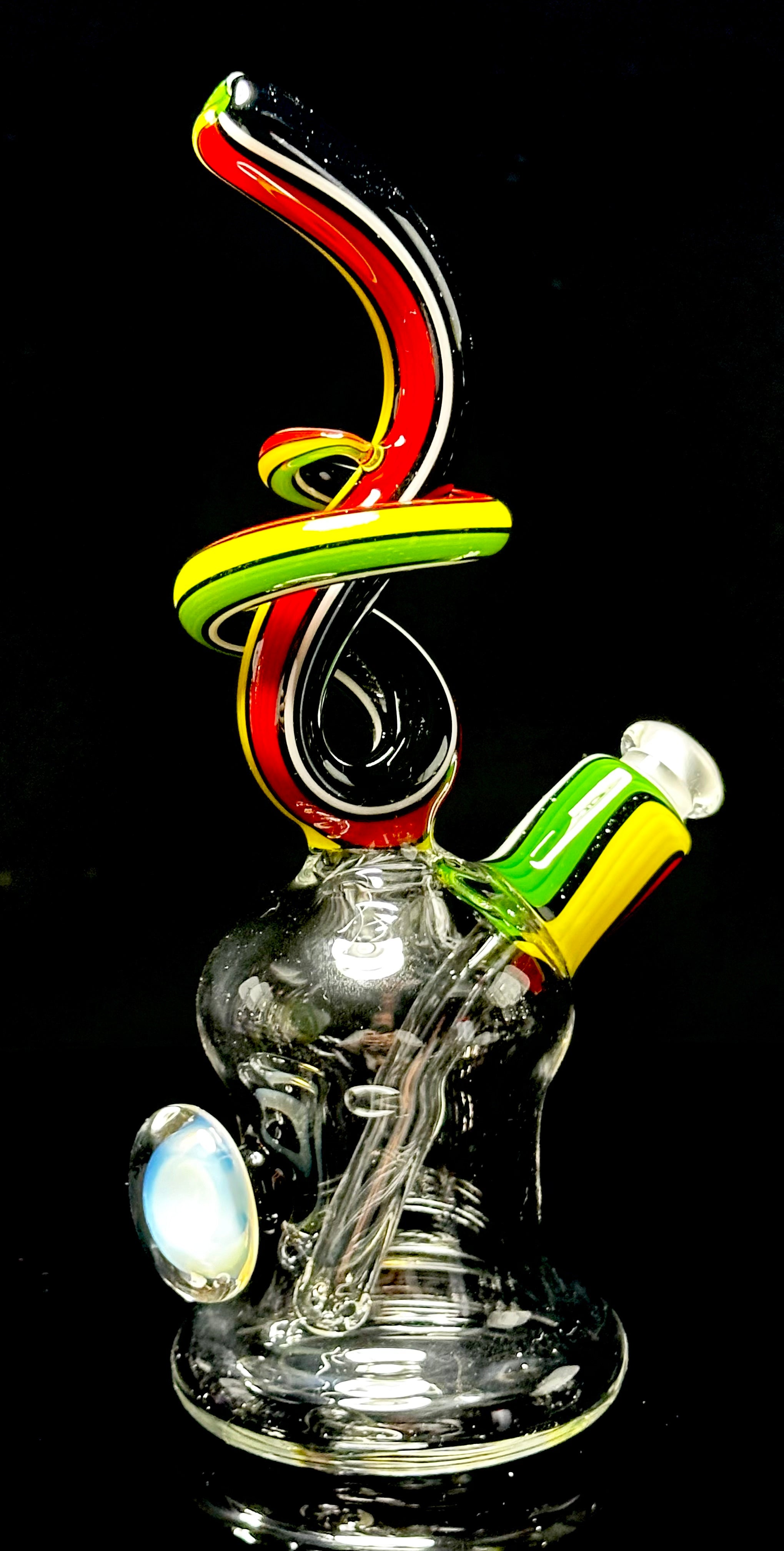 Cambria Glass Rasta Swirl Rig