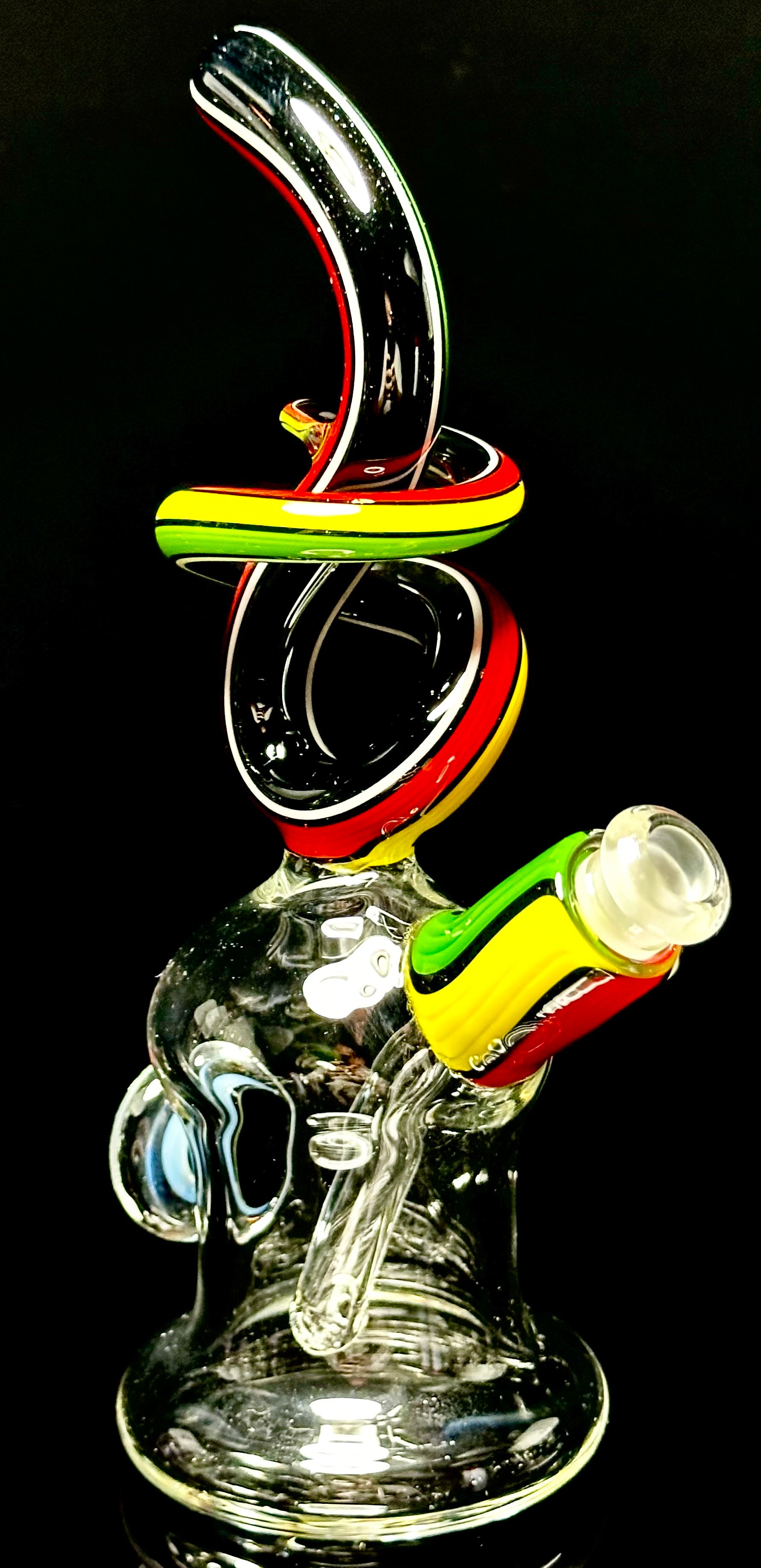 Cambria Glass Rasta Swirl Rig