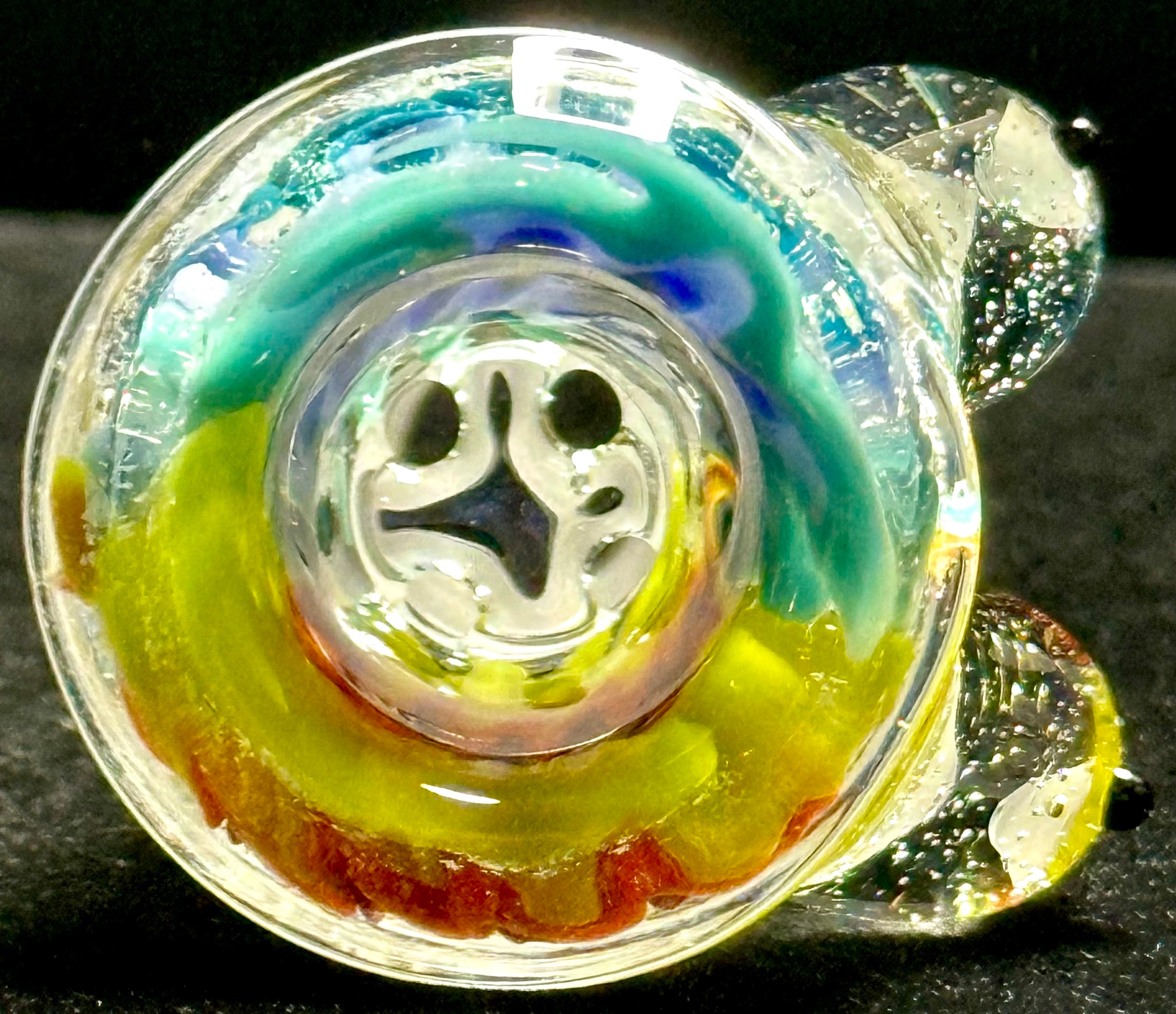 Titz Glass 18mm UV Linework Multi-Hole Slide