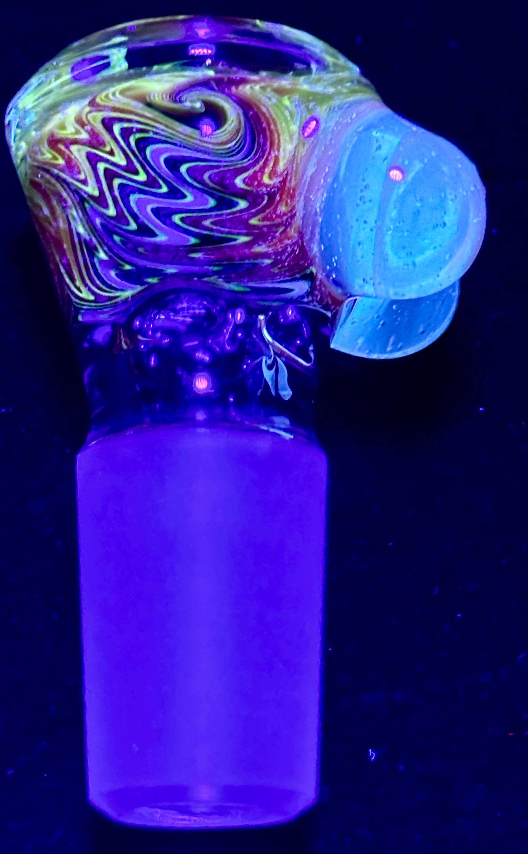 Titz Glass 18mm UV Linework Multi-Hole Slide