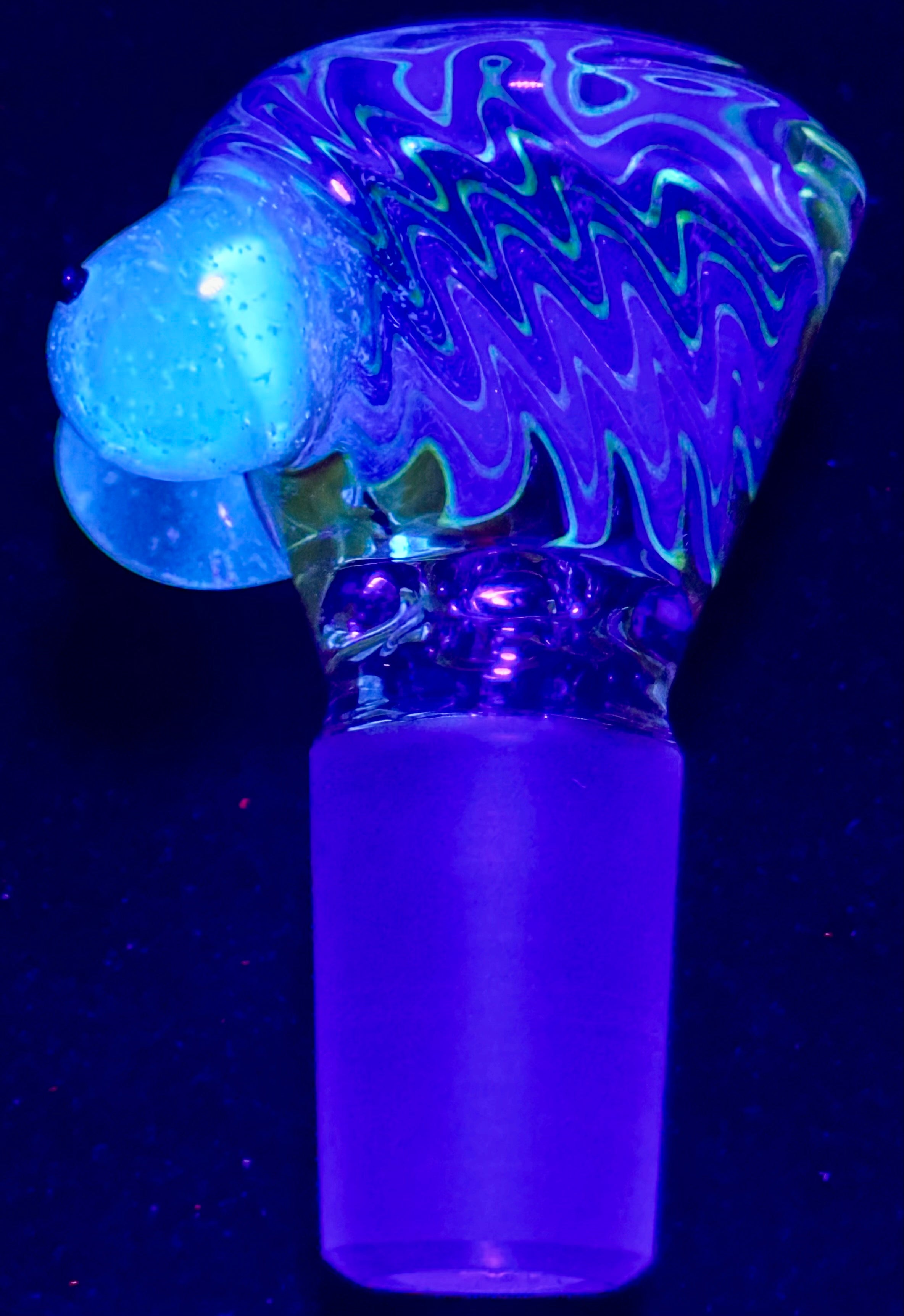 Titz Glass 18mm UV Linework Multi-Hole Slide