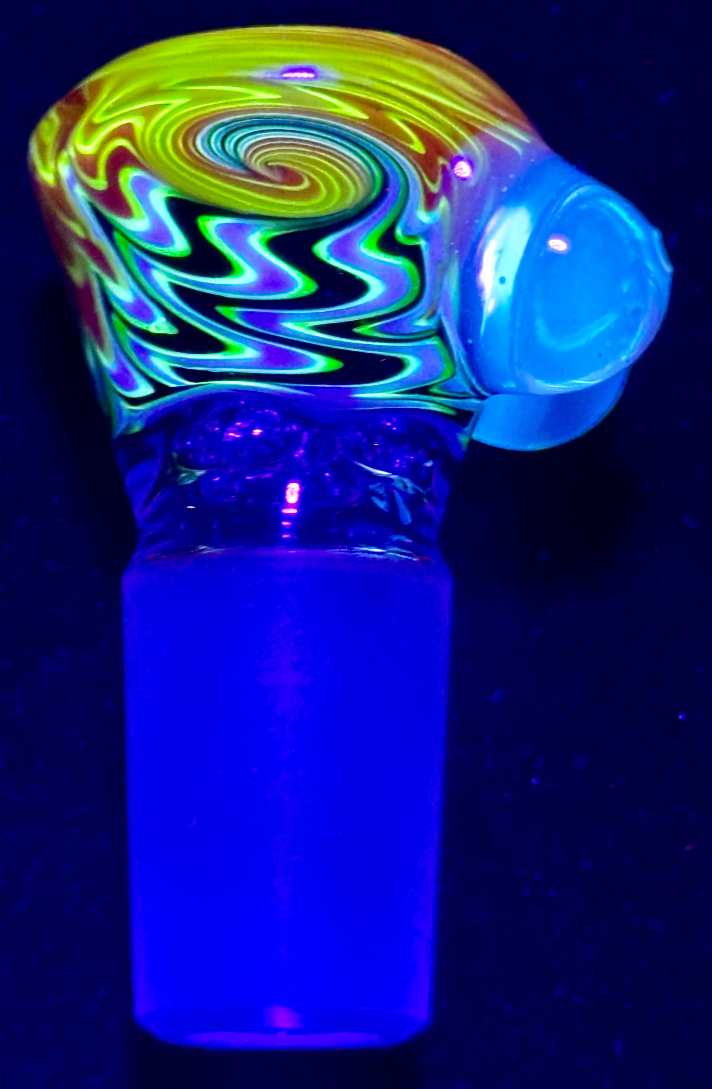 Titz Glass 18mm UV Linework Multi-Hole Slide