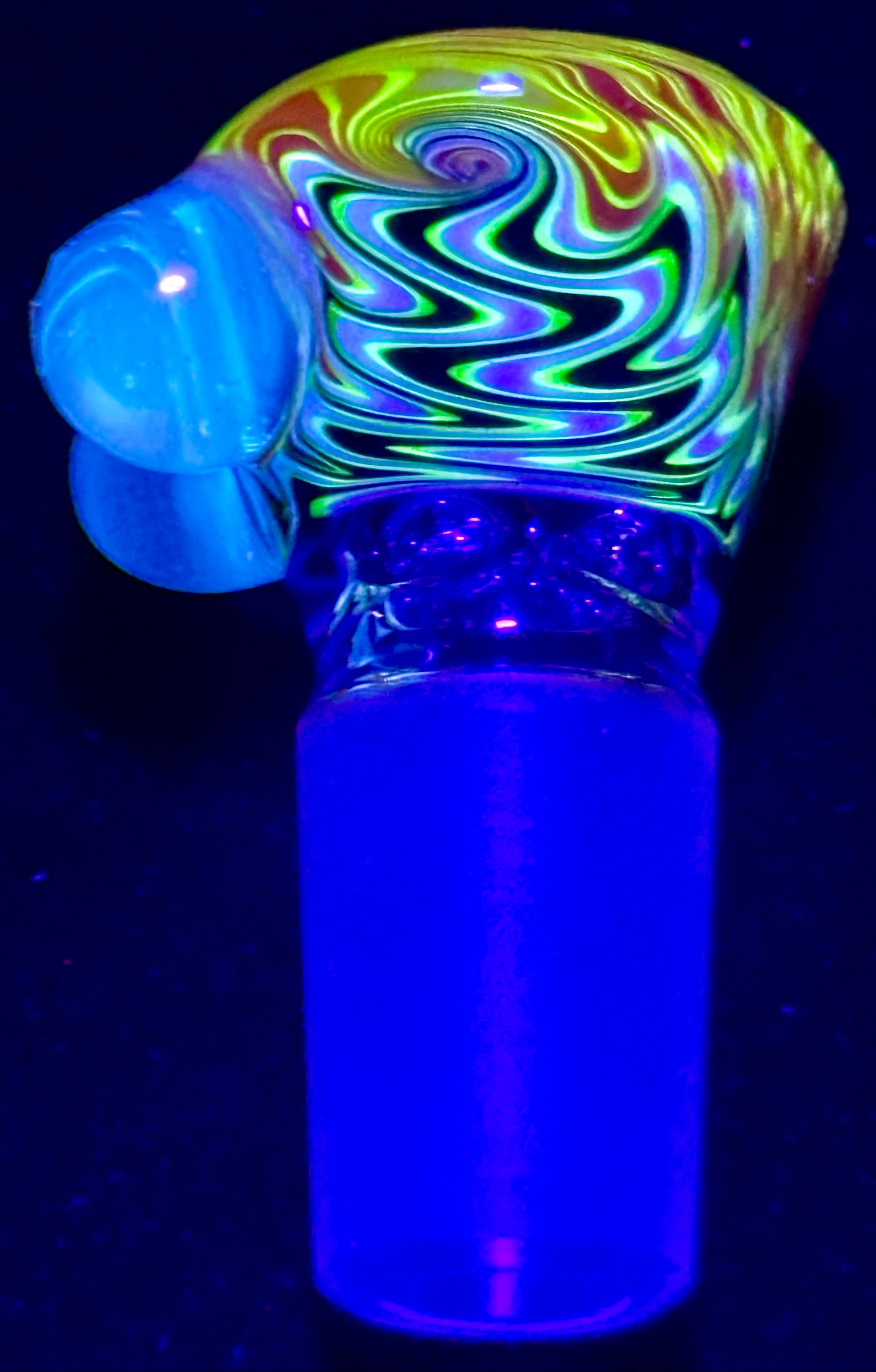 Titz Glass 18mm UV Linework Multi-Hole Slide