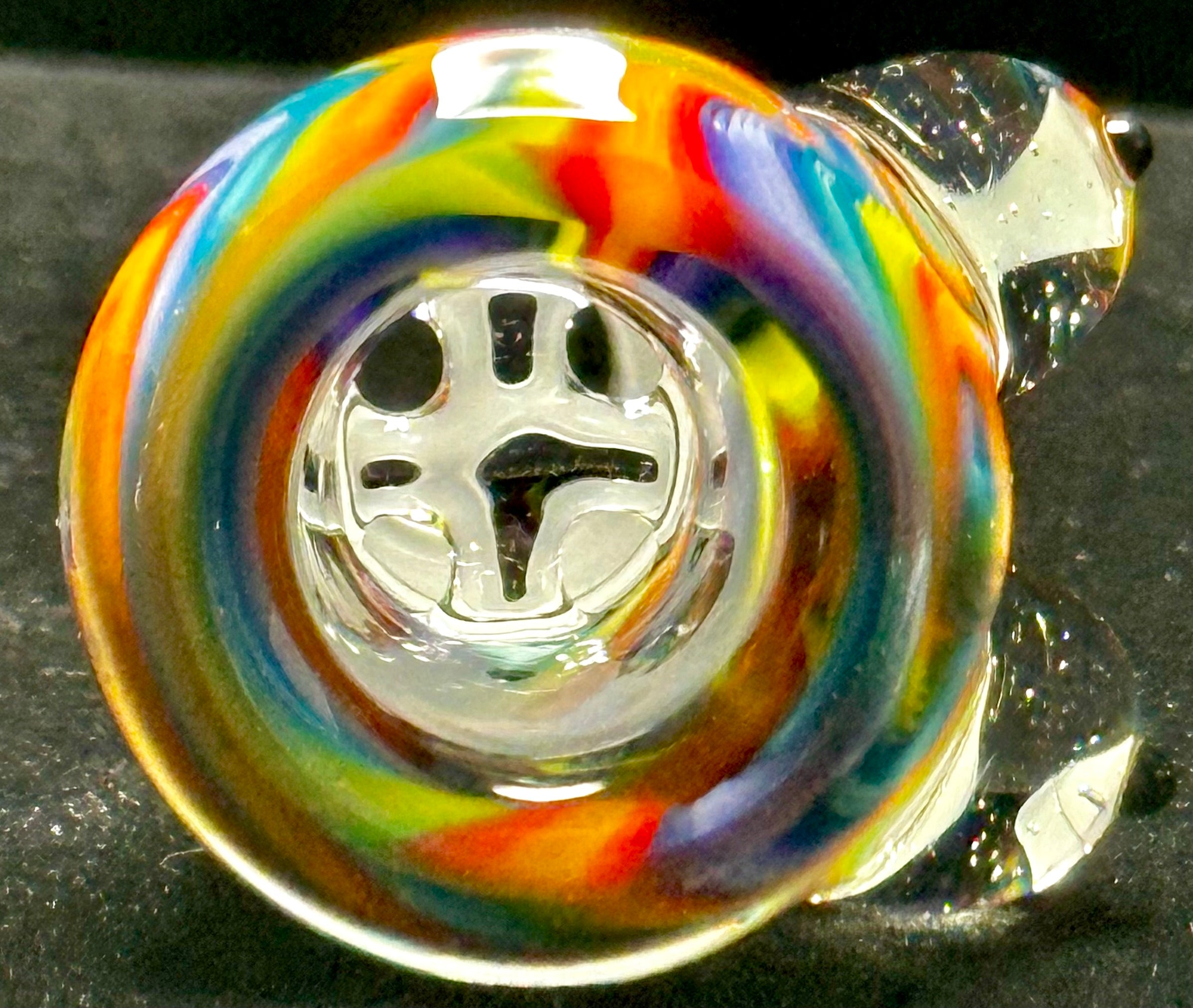 Titz Glass 18mm UV Linework Multi-Hole Slide