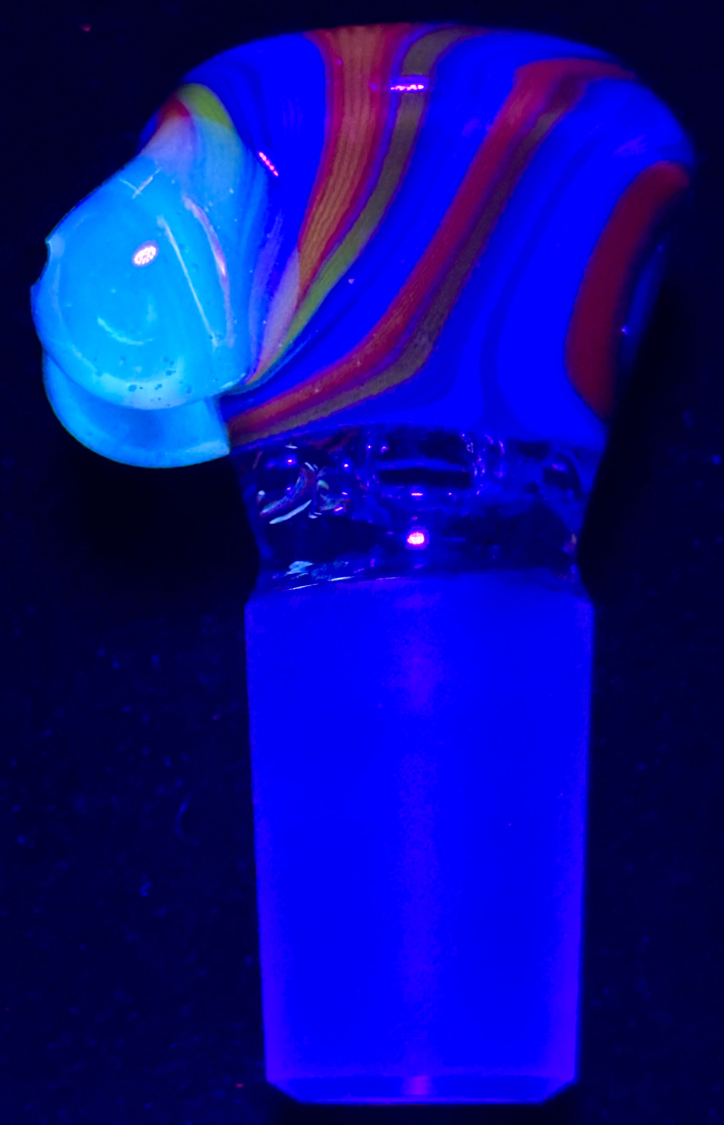 Titz Glass 18mm UV Linework Multi-Hole Slide