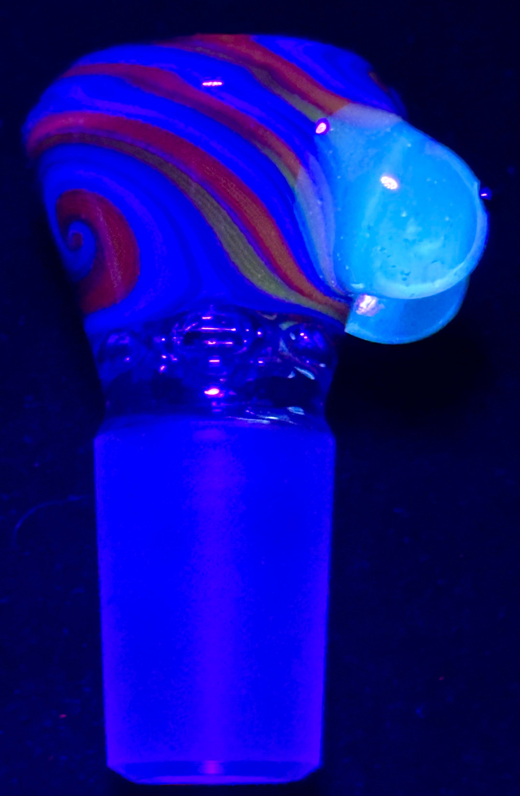 Titz Glass 18mm UV Linework Multi-Hole Slide