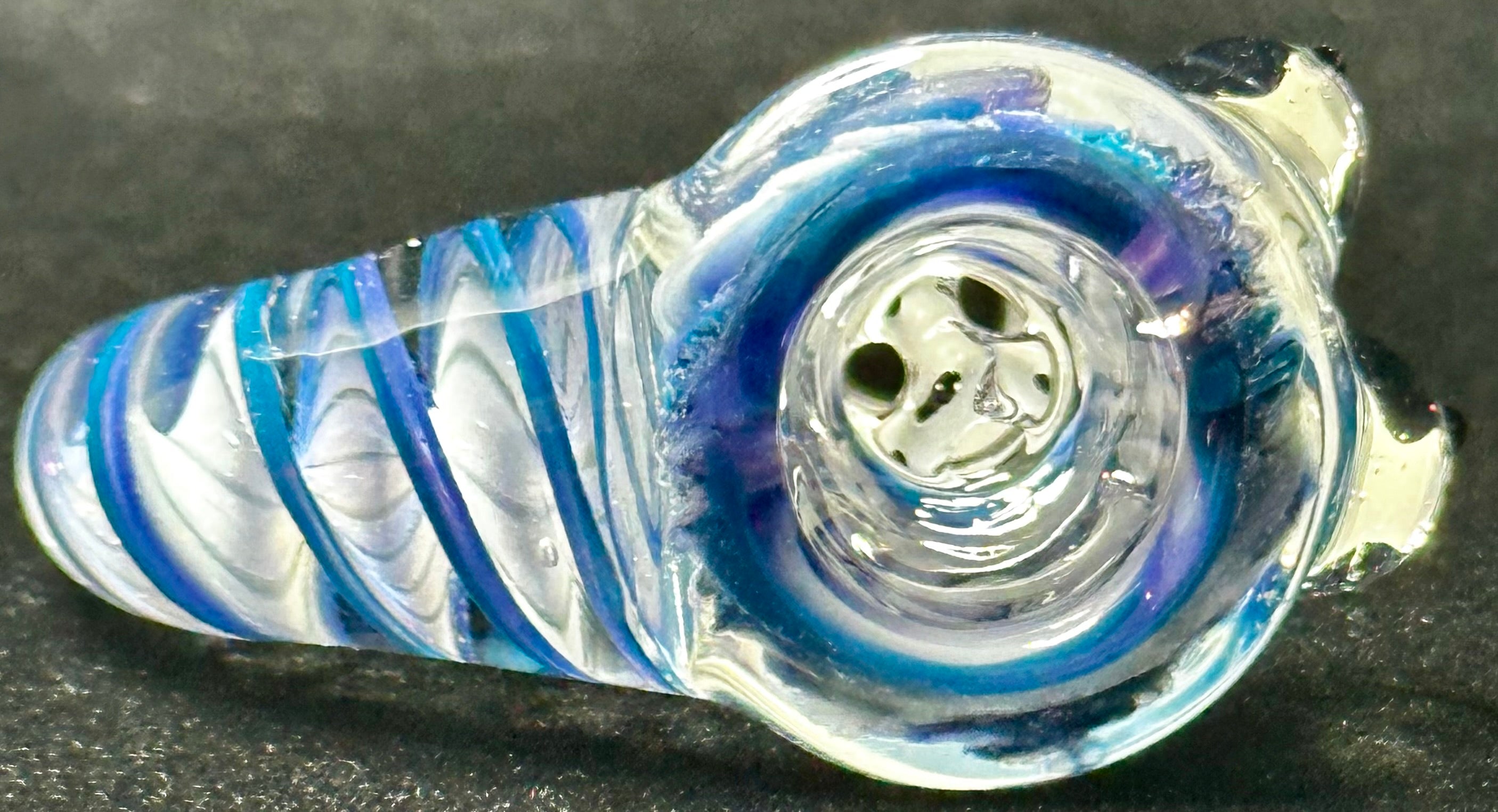 Titz Glass 14mm UV Horned Linework Multi-hole Slide
