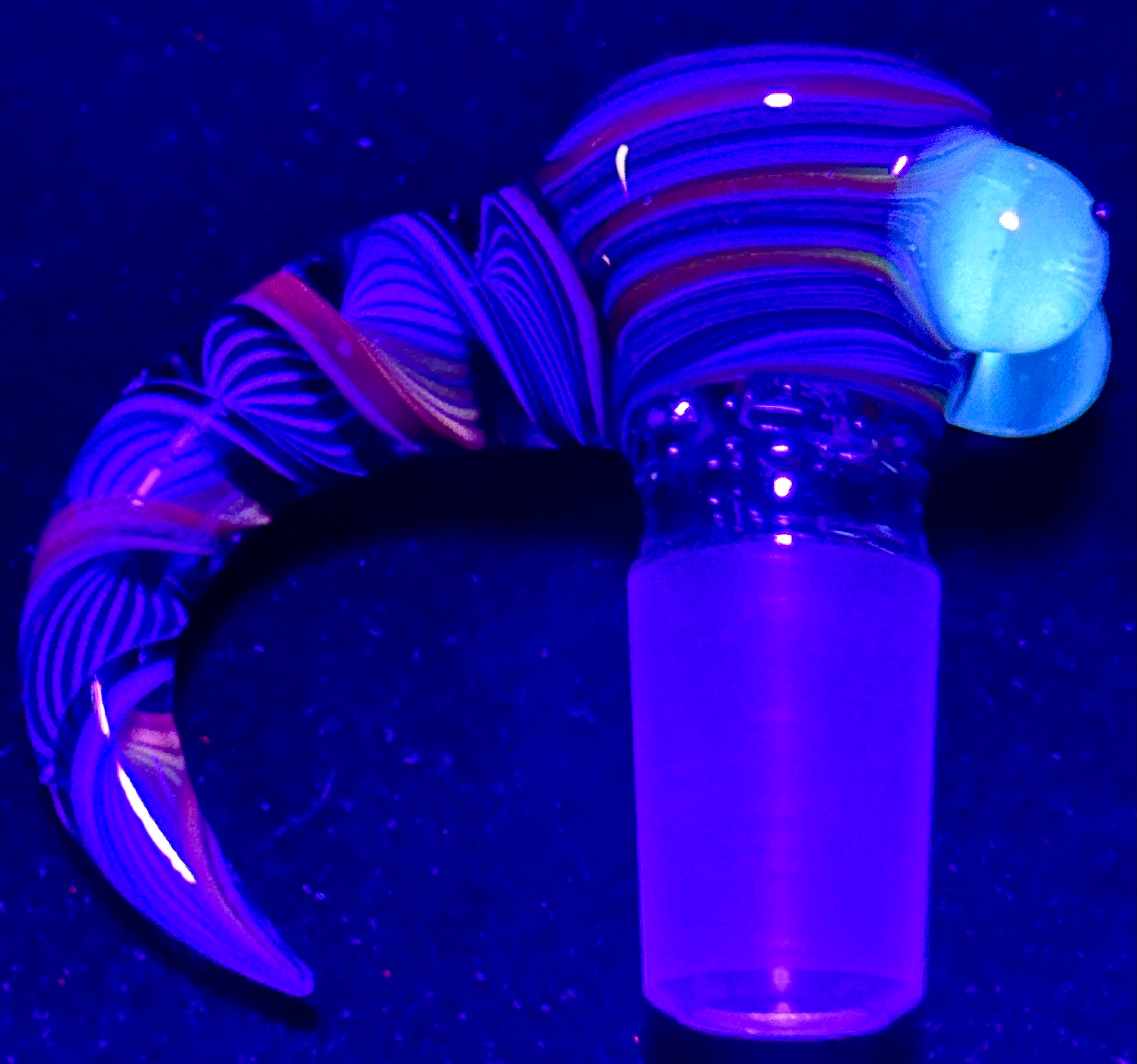 Titz Glass 18mm UV Horned Linework Multi-Hole Slide