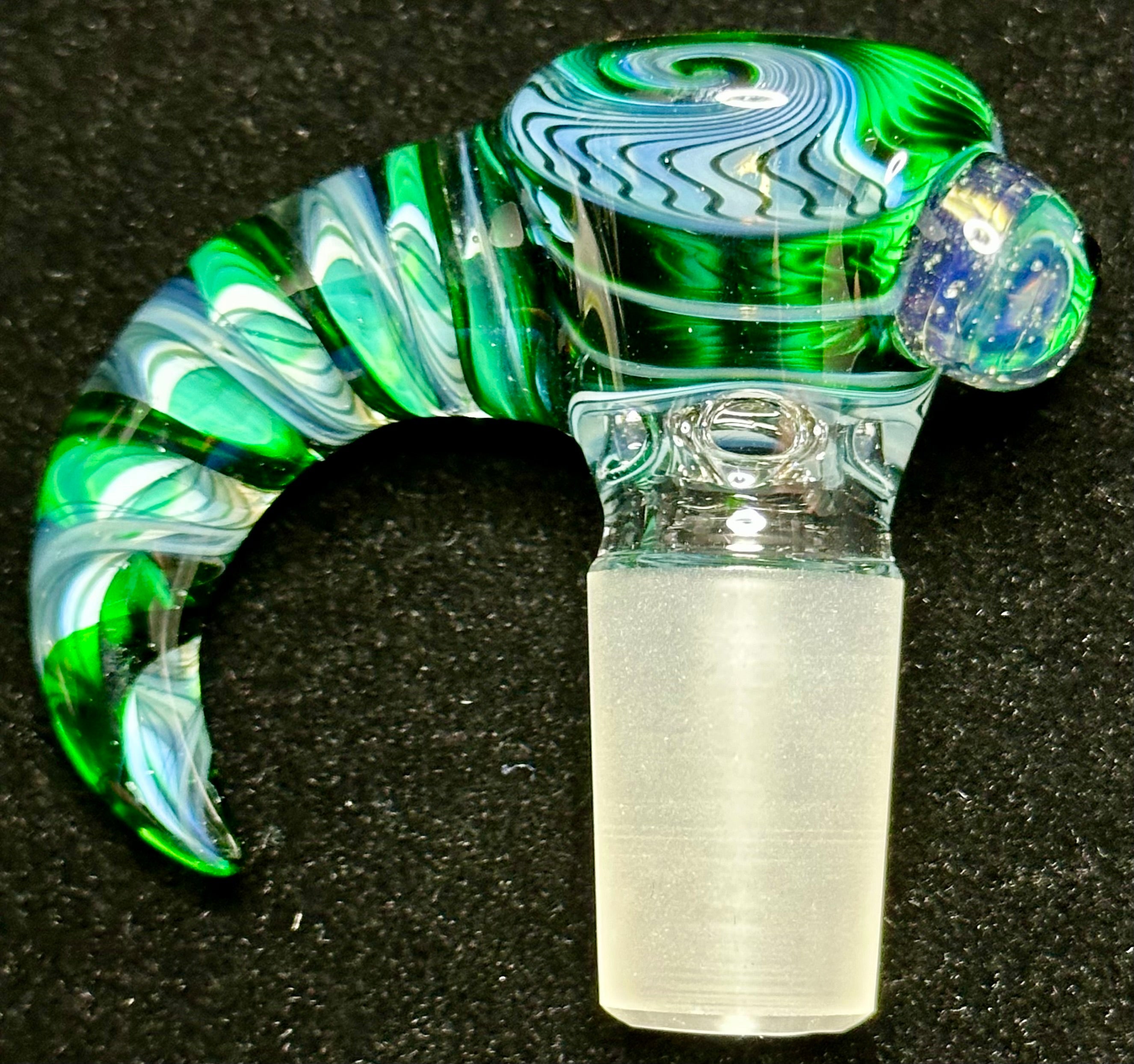 Titz Glass 18mm UV Horned Linework Multi-Hole Slide