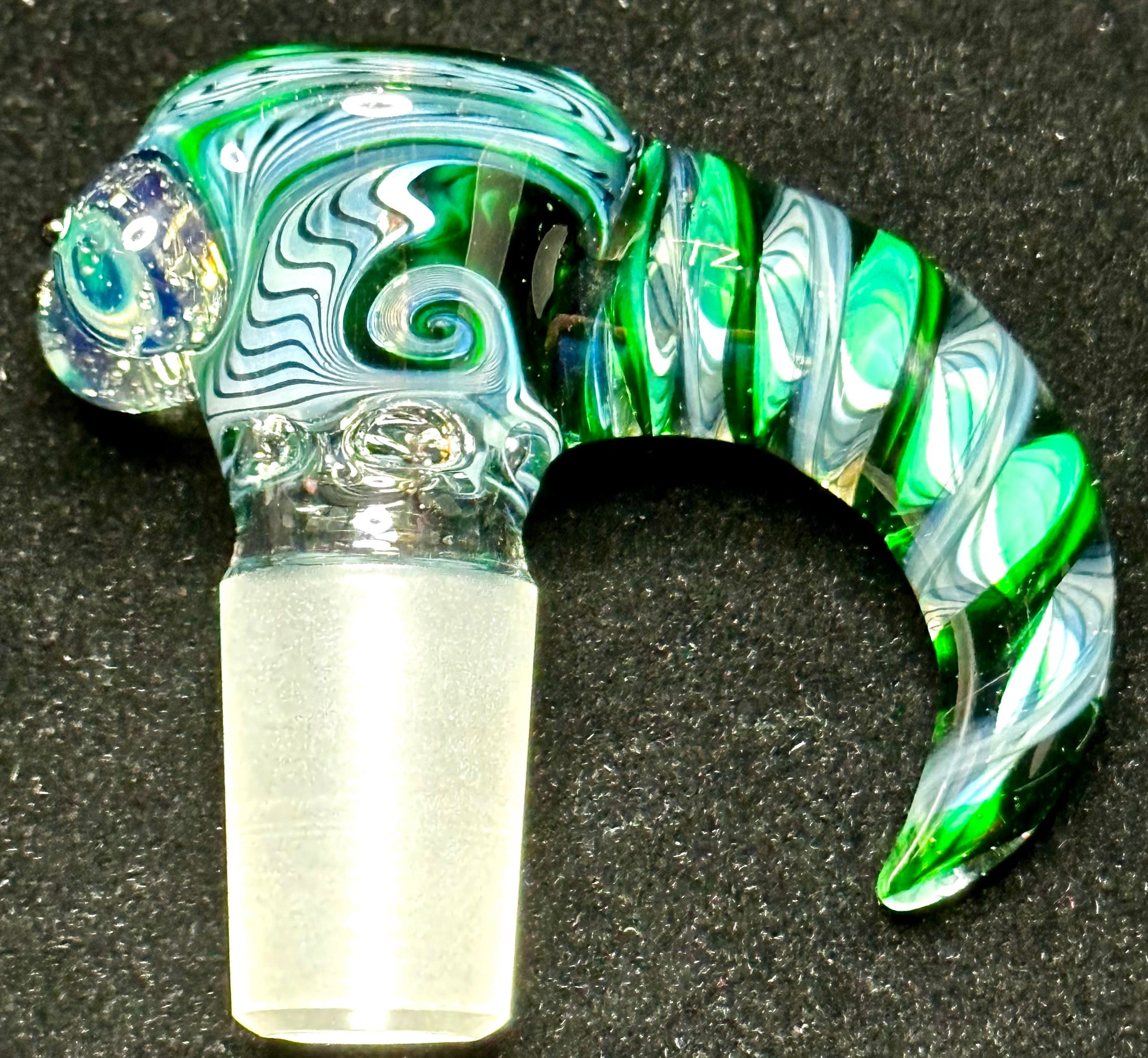Titz Glass 18mm UV Horned Linework Multi-Hole Slide